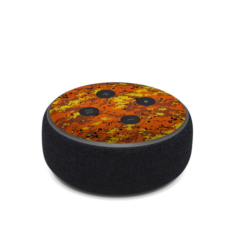 Digital Orange Camo - Amazon Echo Dot (3rd Gen) Skin