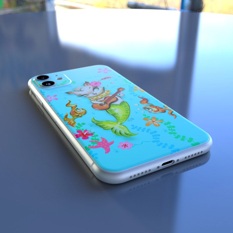 Merkitten with Ukelele - Apple iPhone 11 Skin