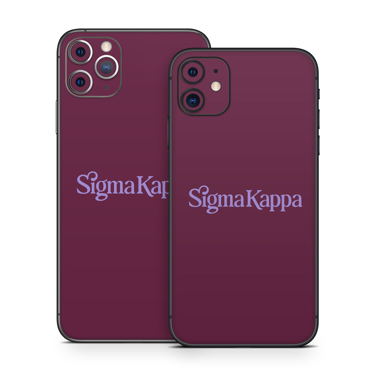 Sigma Kappa Primary Logo Legacy Lavender on Mary Maroon - Apple iPhone 11 Skin