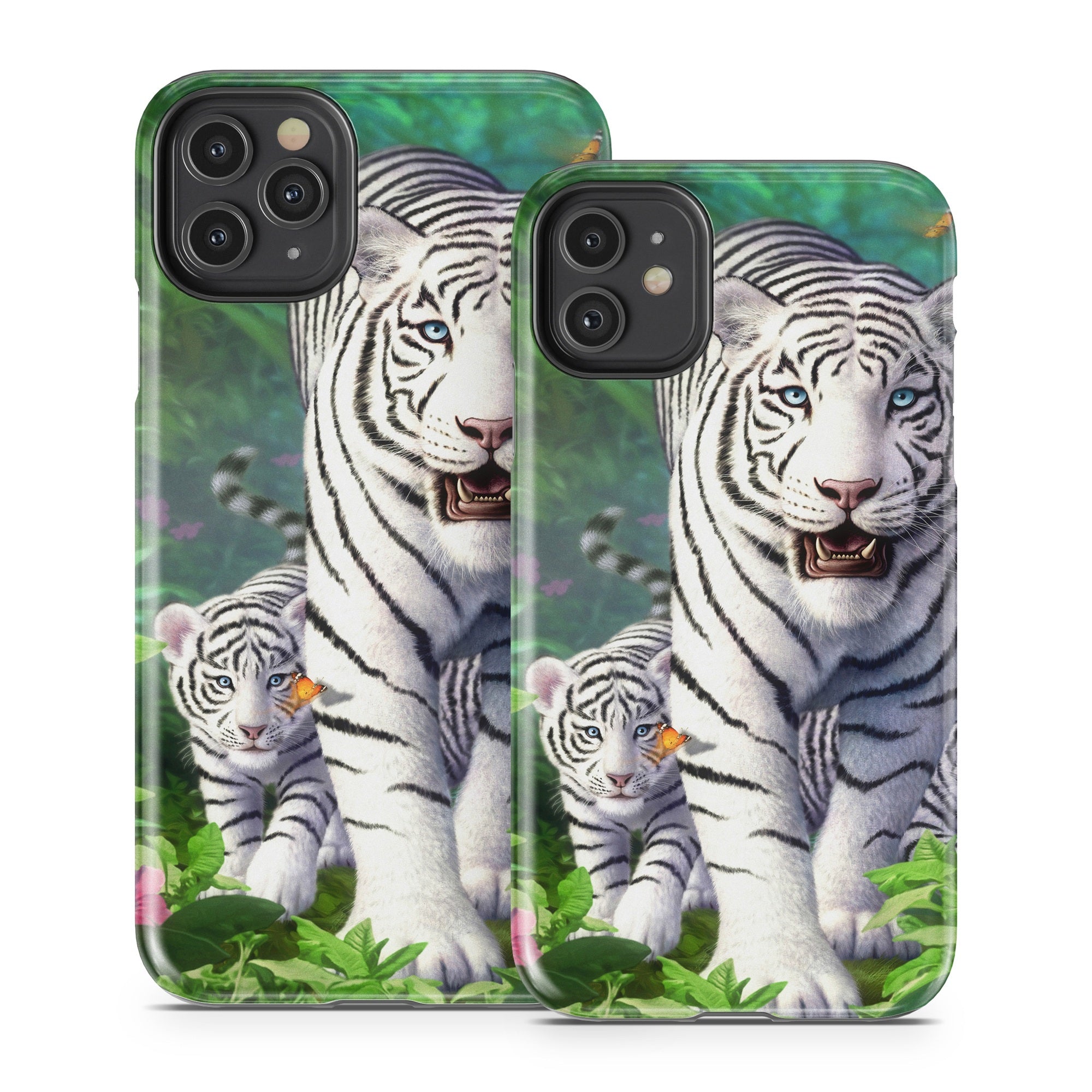 White Tigers - Apple iPhone 11 Tough Case