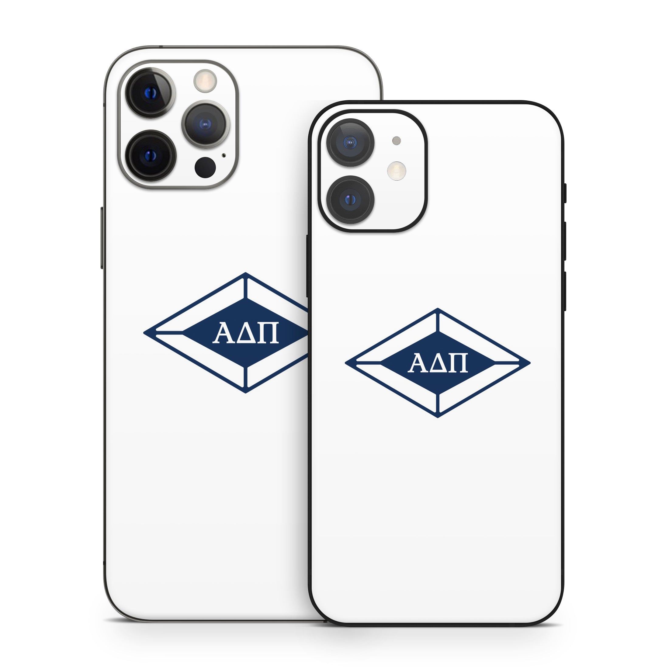 Alpha Delta Pi Diamond Letters White - Apple iPhone 12 Skin