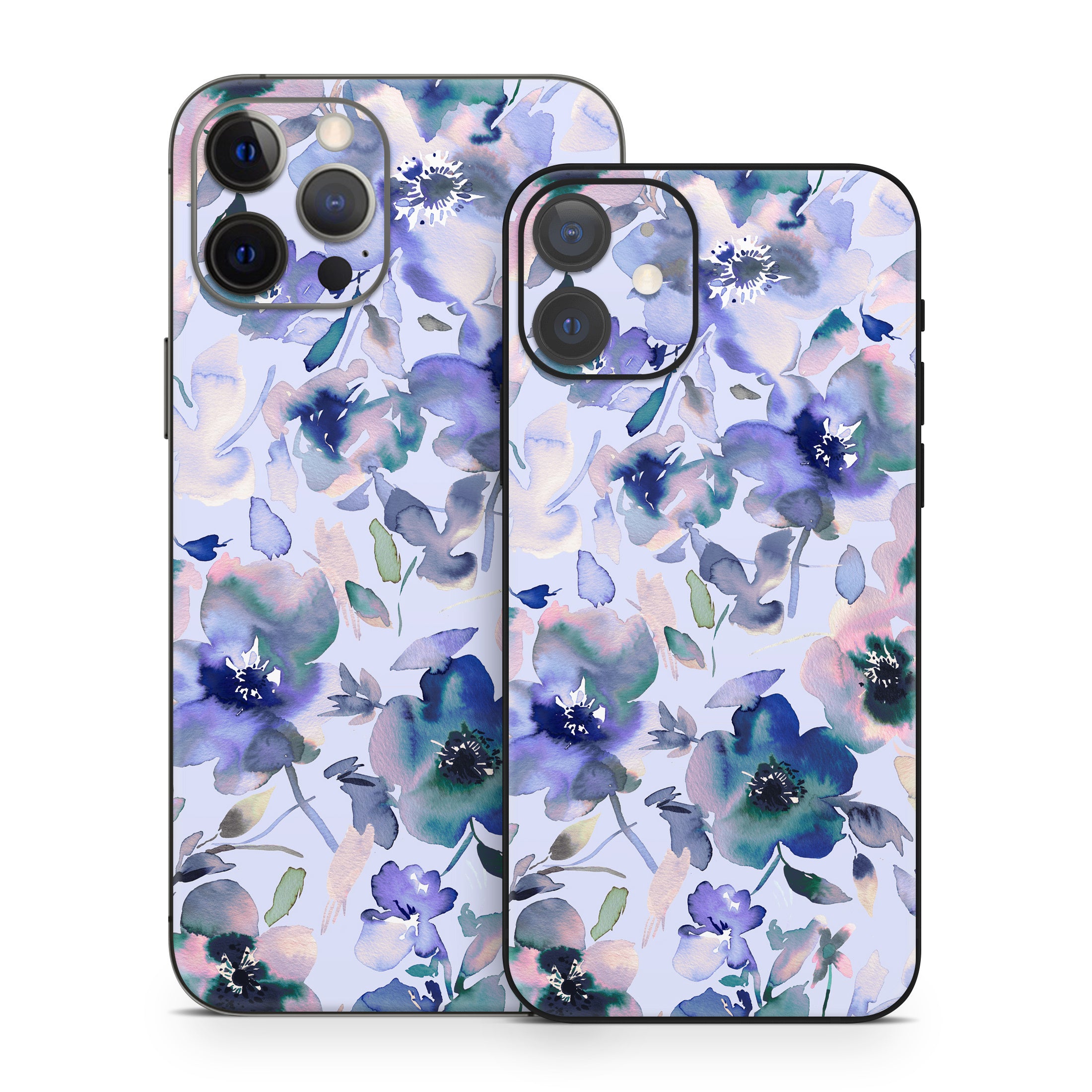Aquatic Artistic Flowers - Apple iPhone 12 Skin