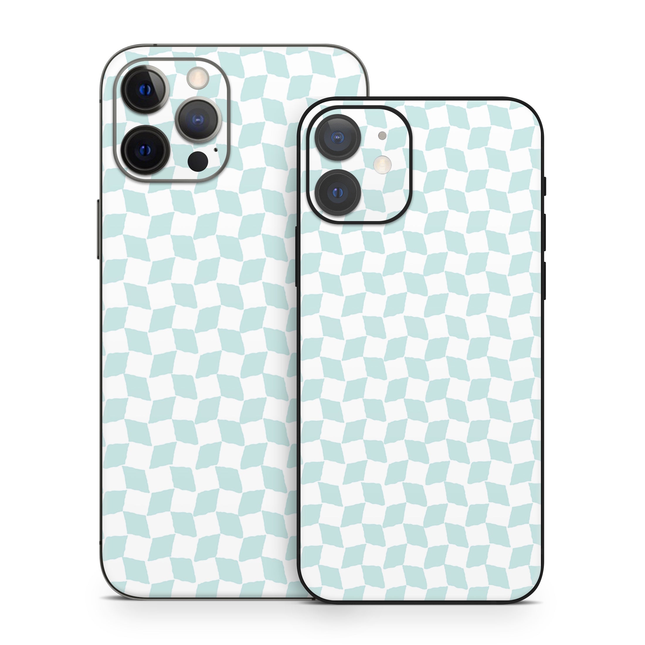 Checker Light Blue - Apple iPhone 12 Skin