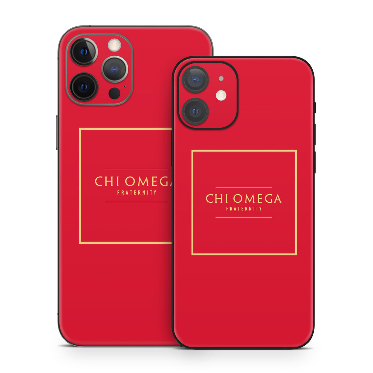 Chi Omega Fraternity Cardinal with Border - Apple iPhone 12 Skin