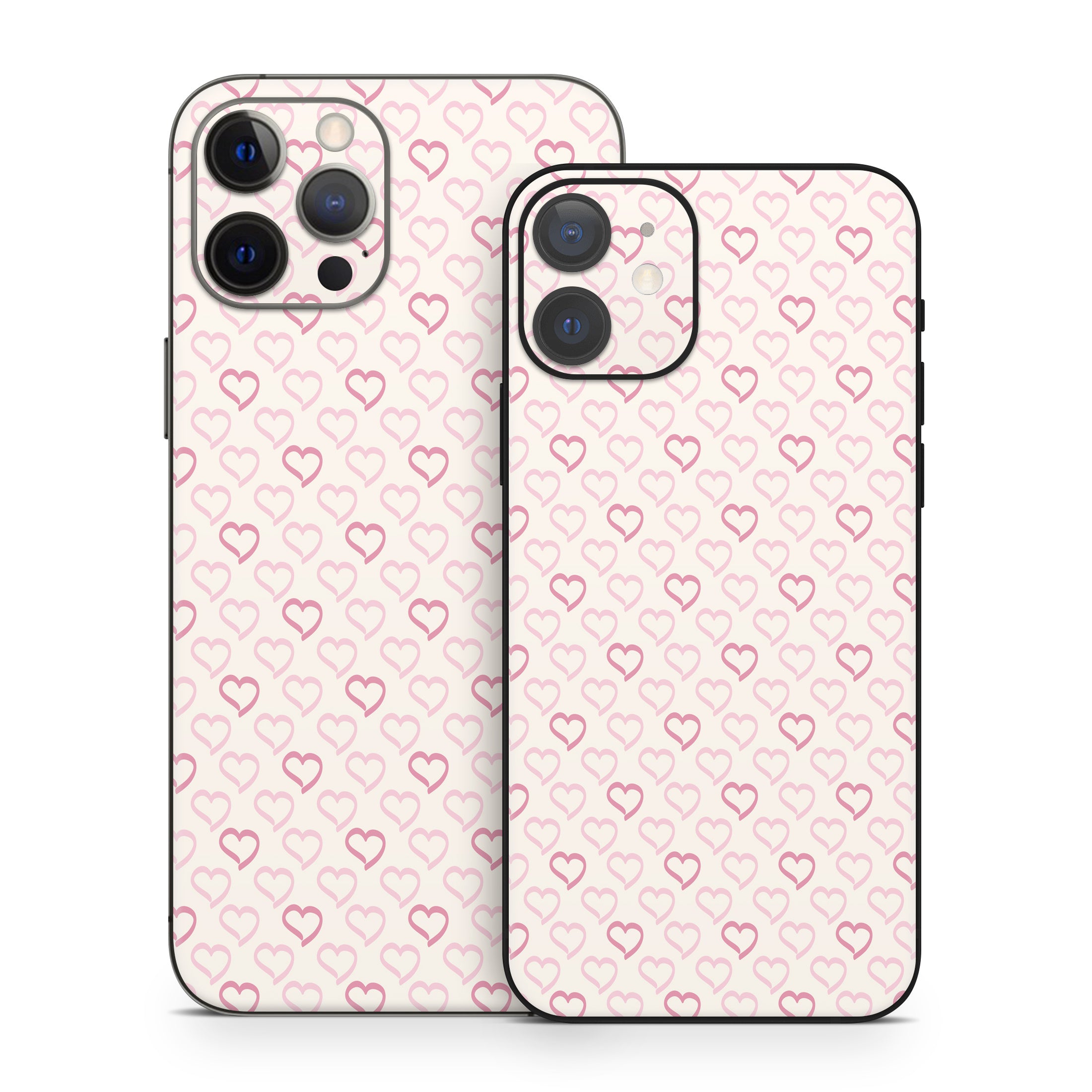 Patterned Hearts - Apple iPhone 12 Skin