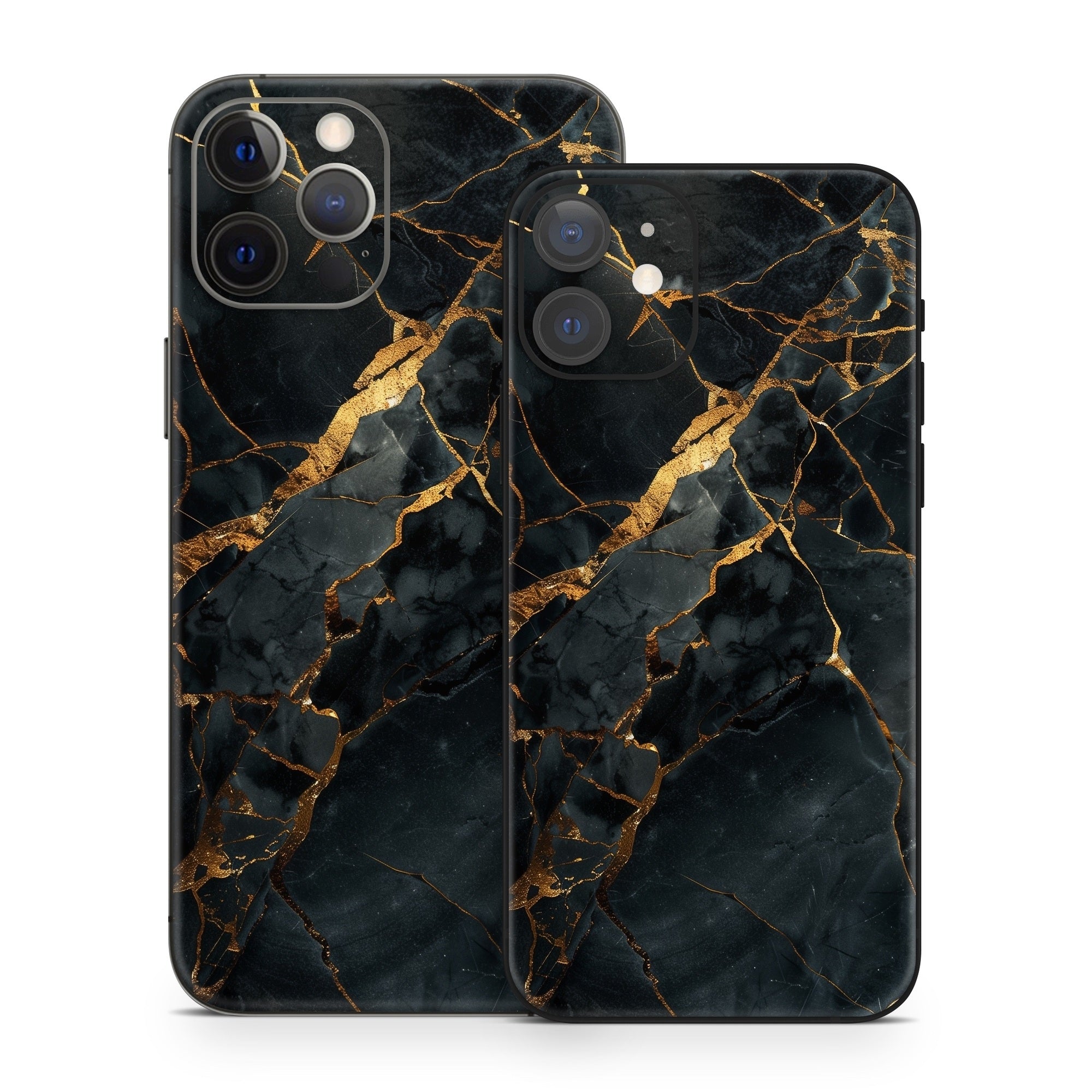 Repaired Black Marble - Apple iPhone 12 Skin