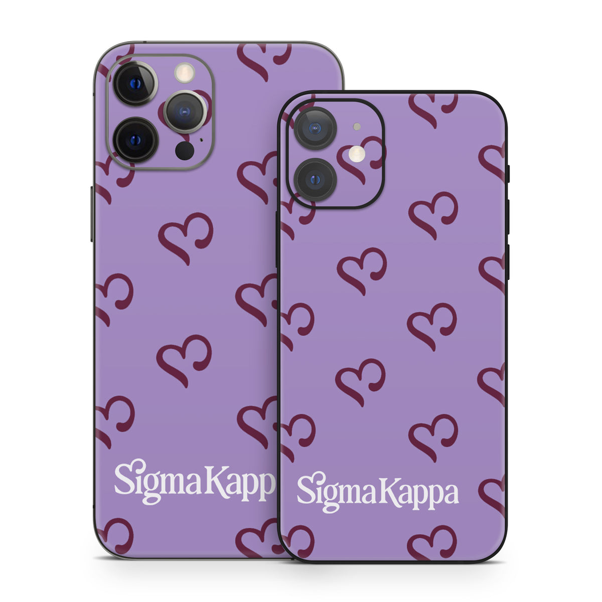 Sigma Kappa Hearts Pattern - Apple iPhone 12 Skin