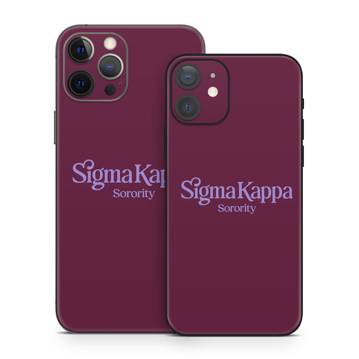 Sigma Kappa Sorority Logo Legacy Lavender on Mary Maroon - Apple iPhone 12 Skin