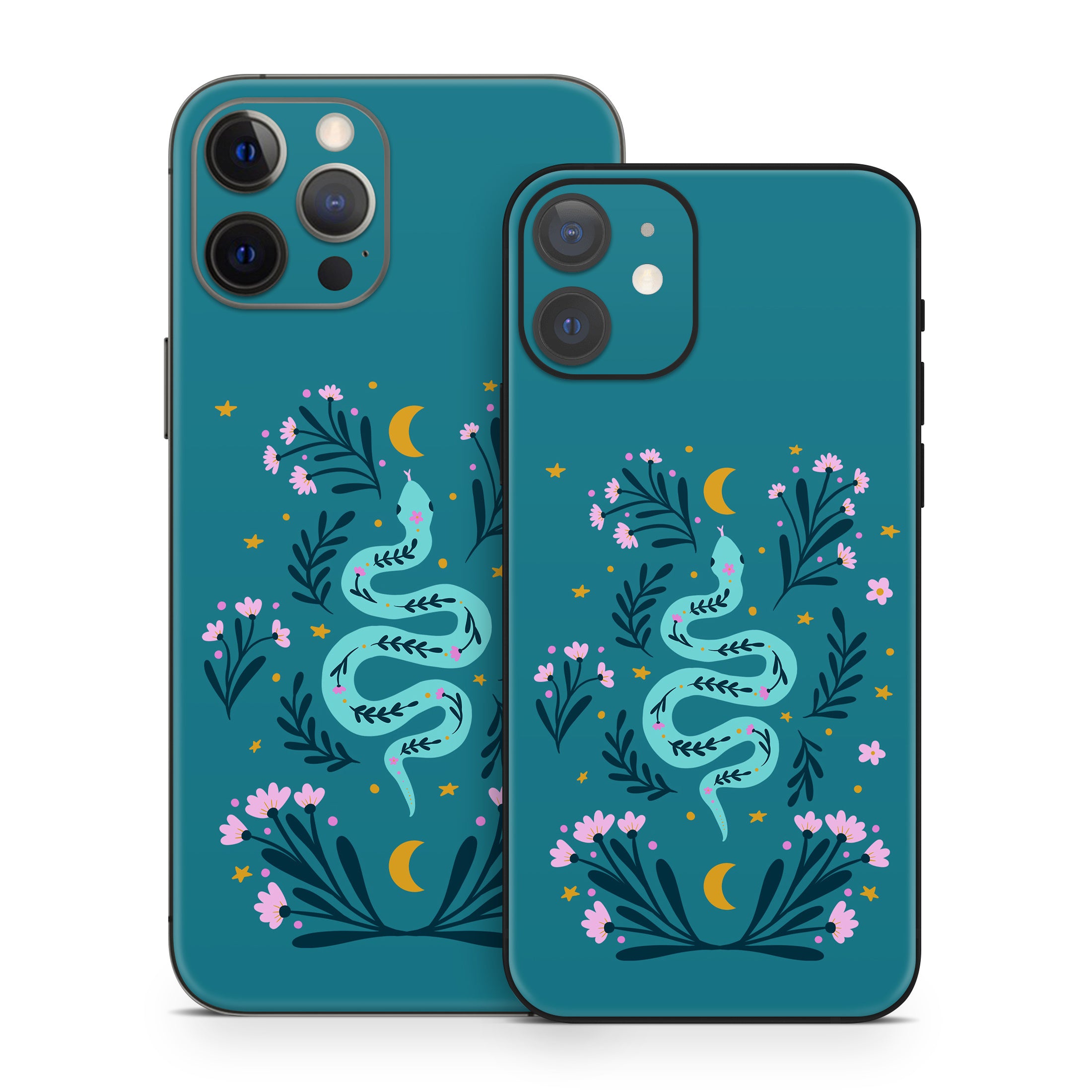 Snake and Flowers - Apple iPhone 12 Skin