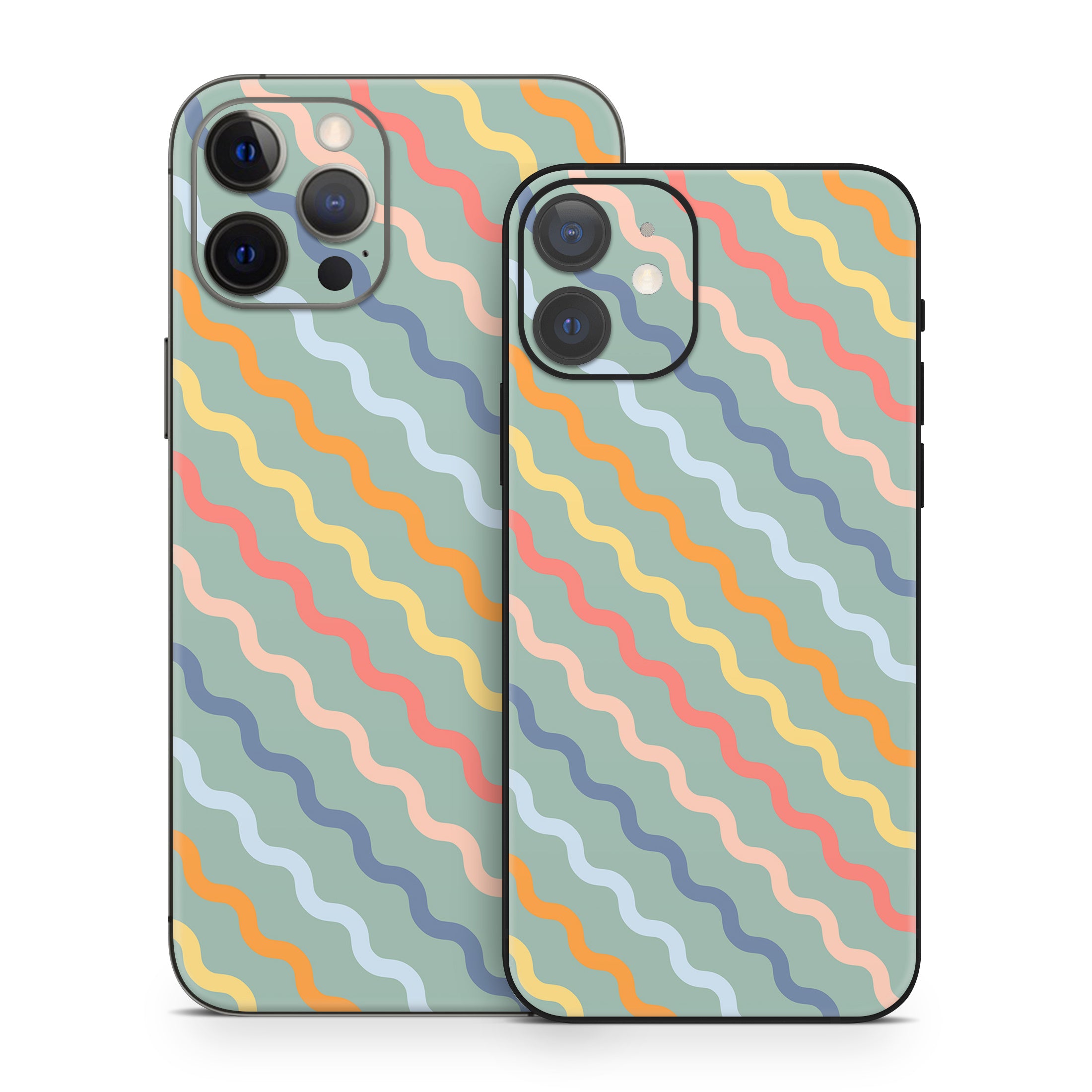 Wavy Diagonal Lines - Apple iPhone 12 Skin