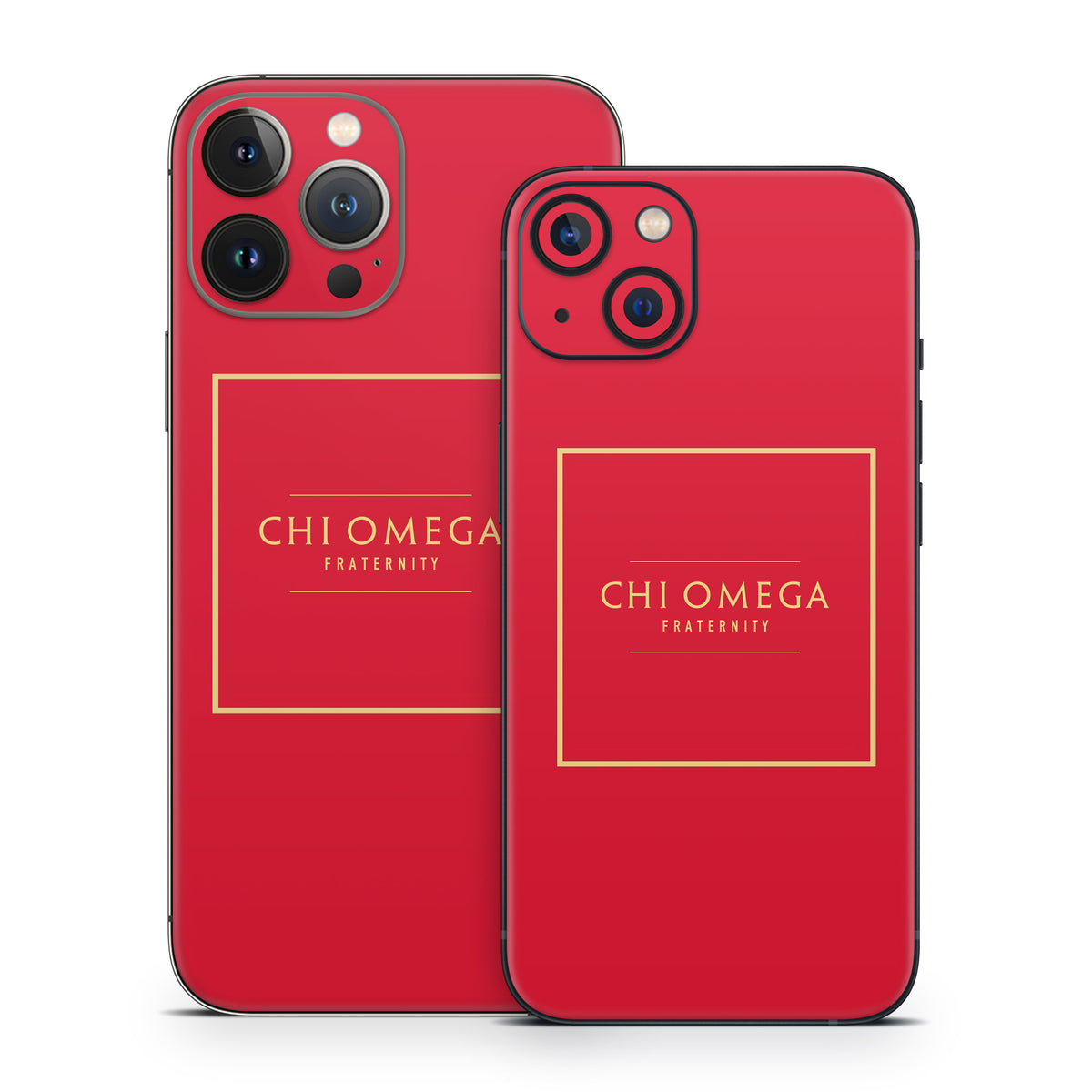 Chi Omega Fraternity Cardinal with Border - Apple iPhone 13 Skin