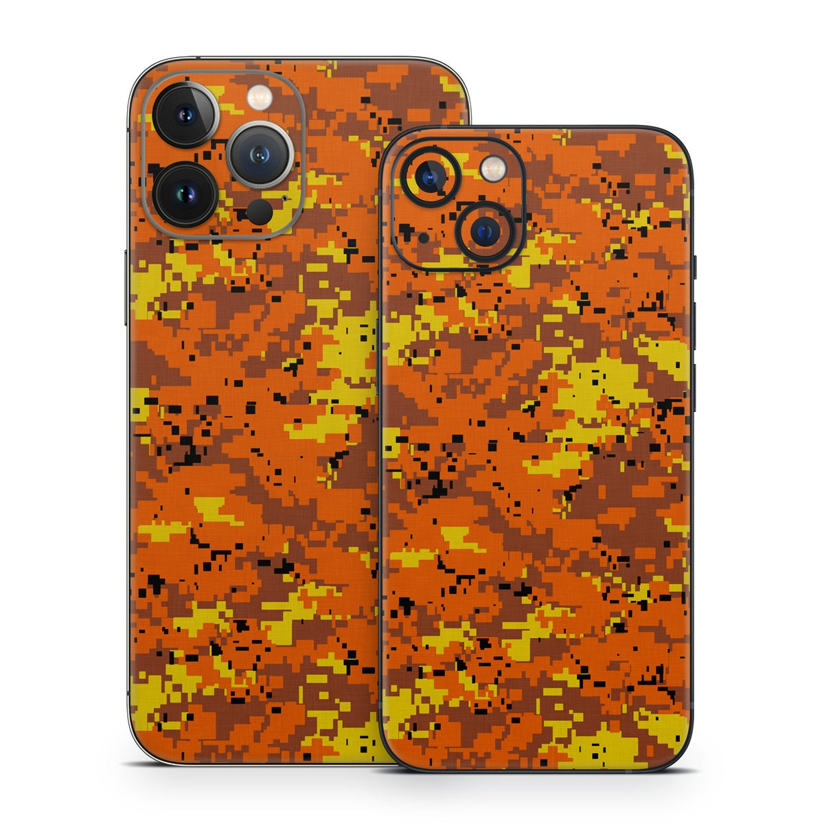 Digital Orange Camo - Apple iPhone 13 Skin