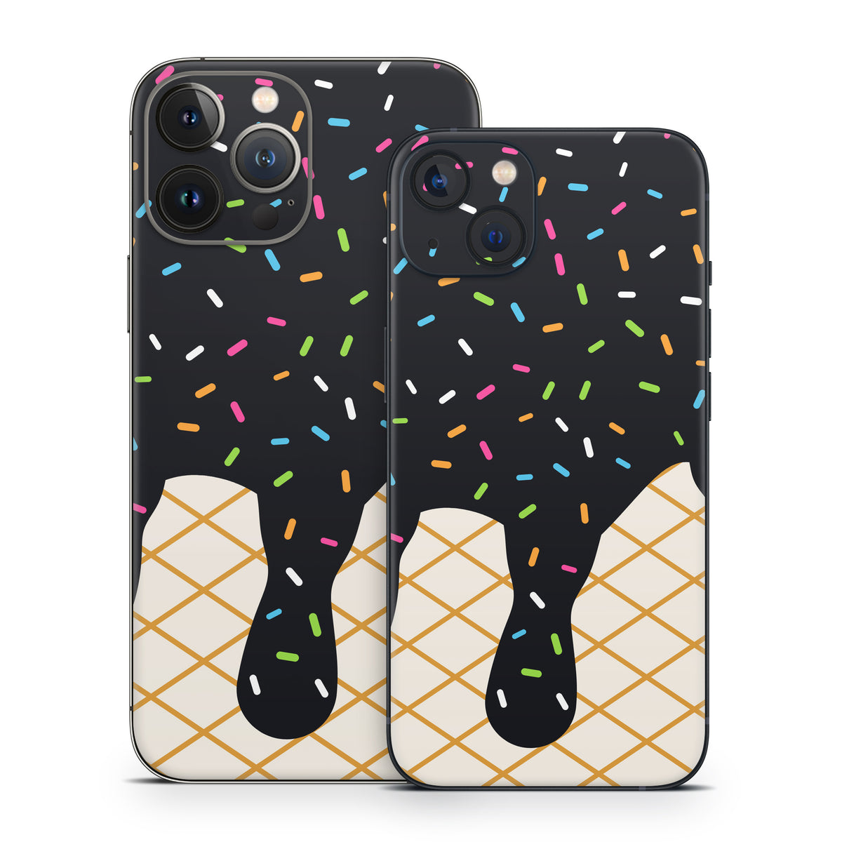 Black Ice Cream Drip - Apple iPhone 13 Skin