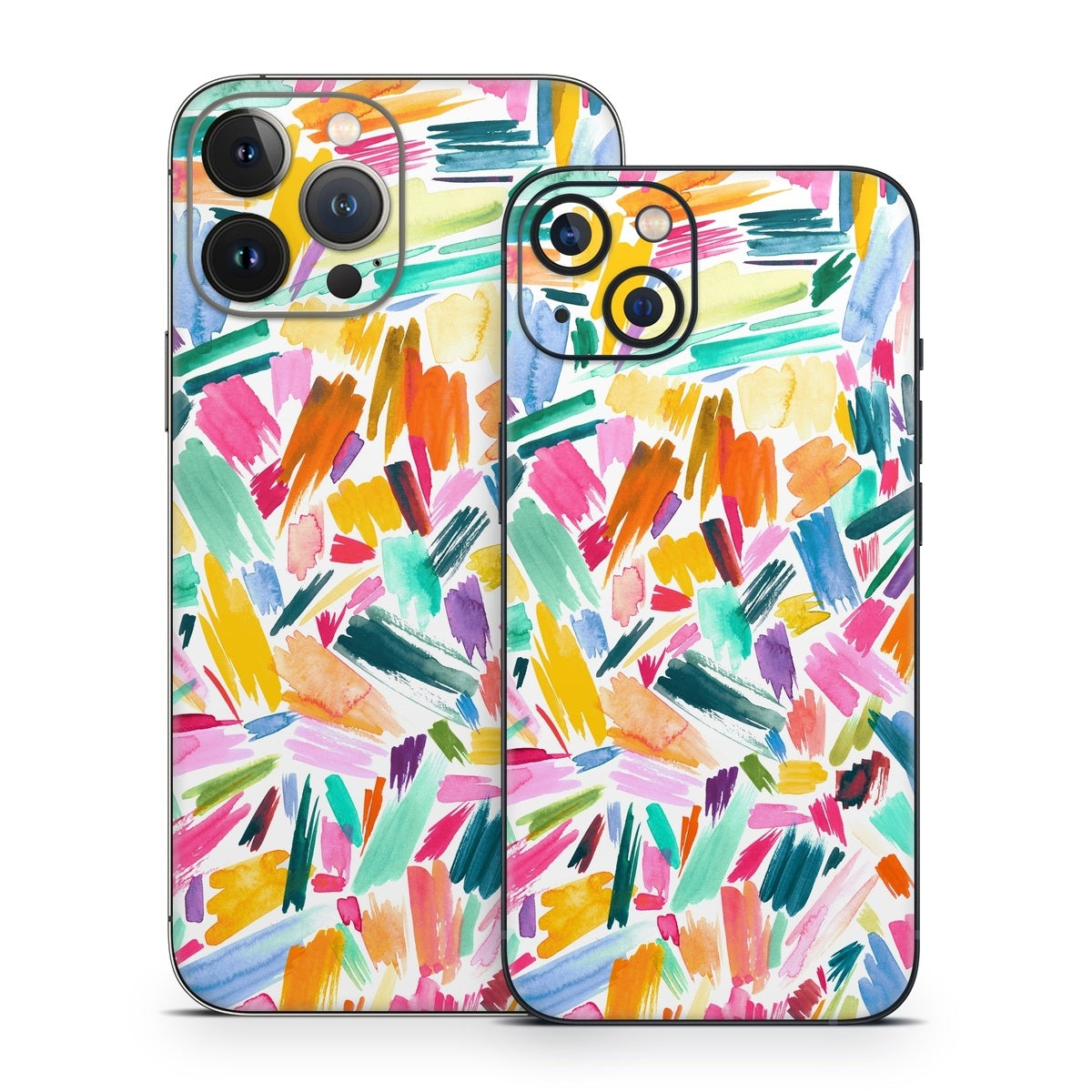Watercolor Colorful Brushstrokes - Apple iPhone 13 Skin