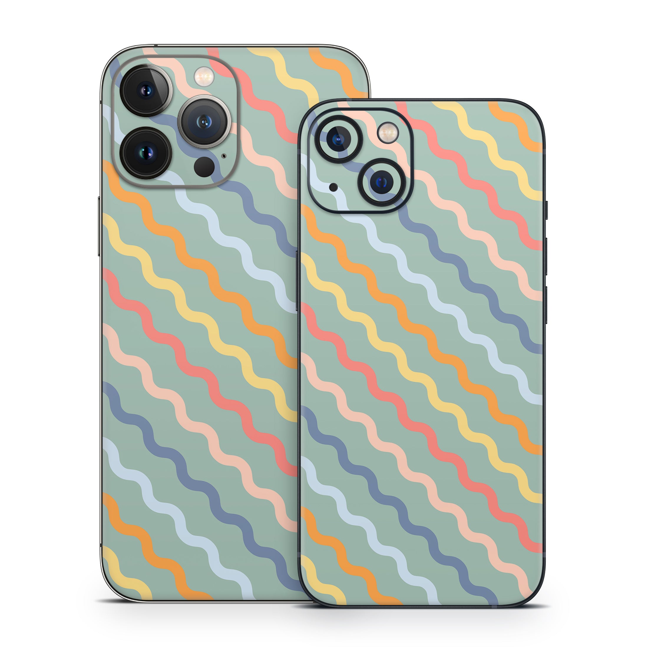 Wavy Diagonal Lines - Apple iPhone 13 Skin