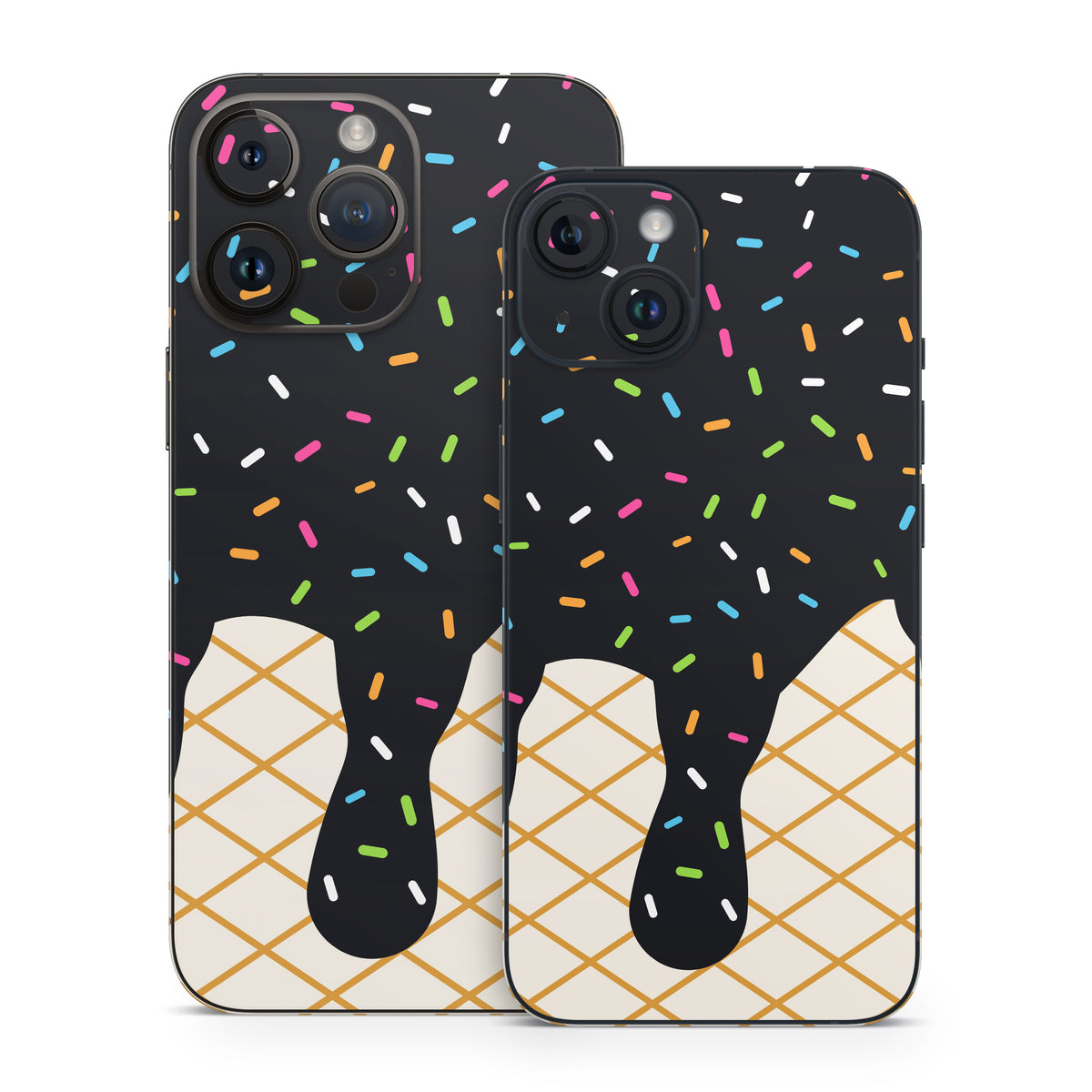 Black Ice Cream Drip - Apple iPhone 14 Skin