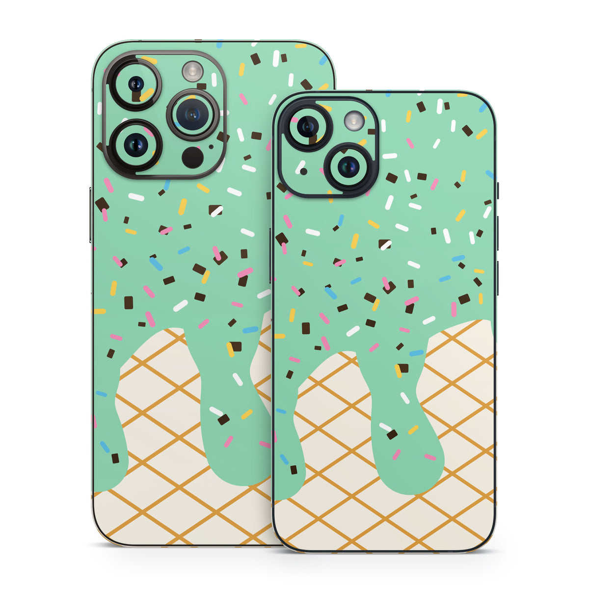 Mint Chocolate Chip Ice Cream Drip - Apple iPhone 14 Skin
