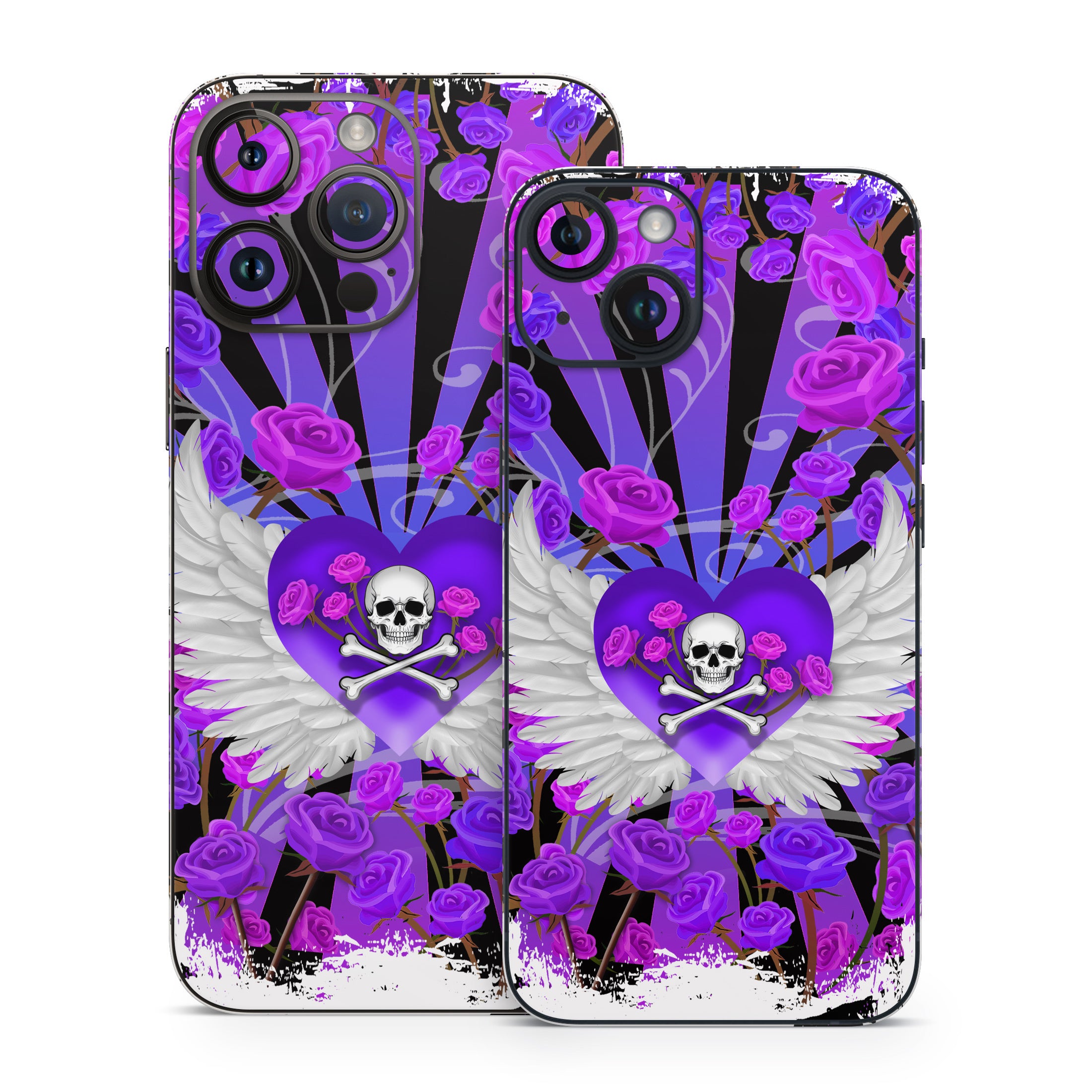Skull and Roses - Apple iPhone 14 Skin