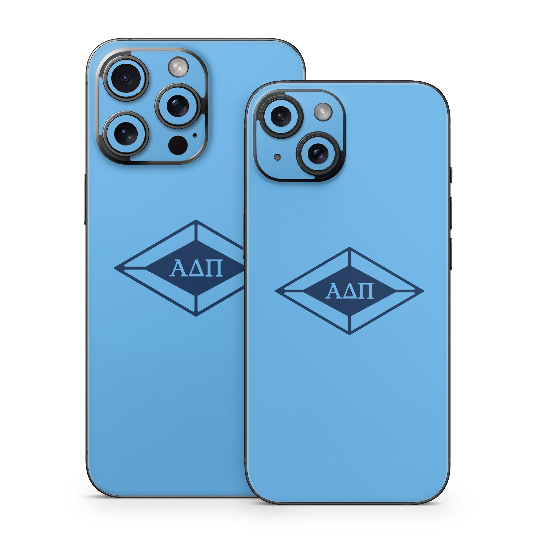 Alpha Delta Pi Diamond Letters Adelphean Blue - Apple iPhone 15 Skin