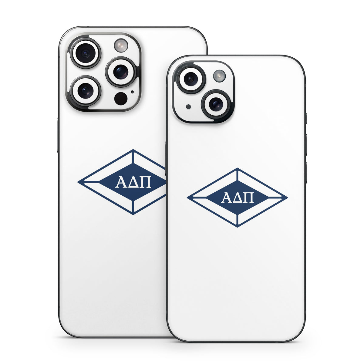 Alpha Delta Pi Diamond Letters White - Apple iPhone 15 Skin