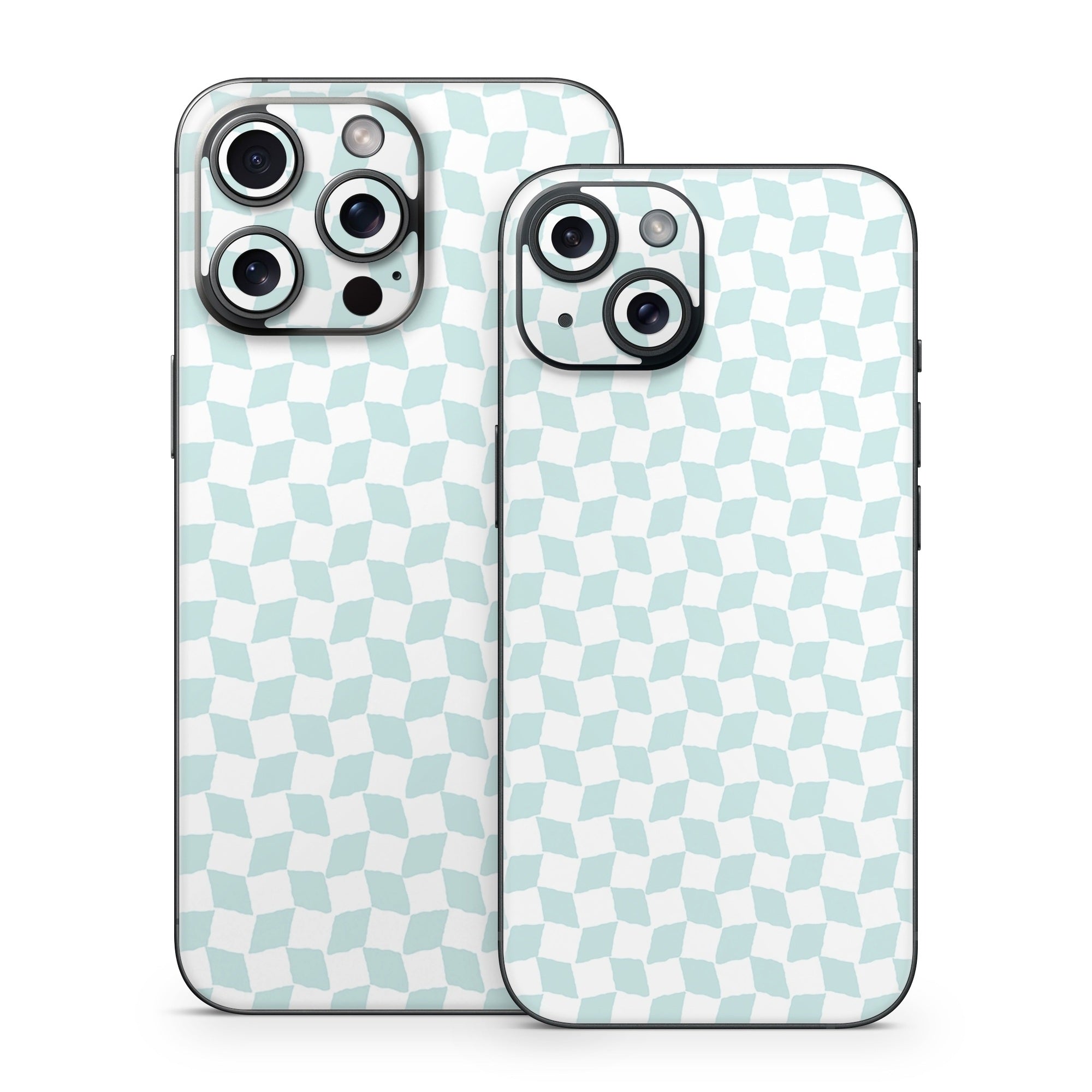 Checker Light Blue - Apple iPhone 15 Skin