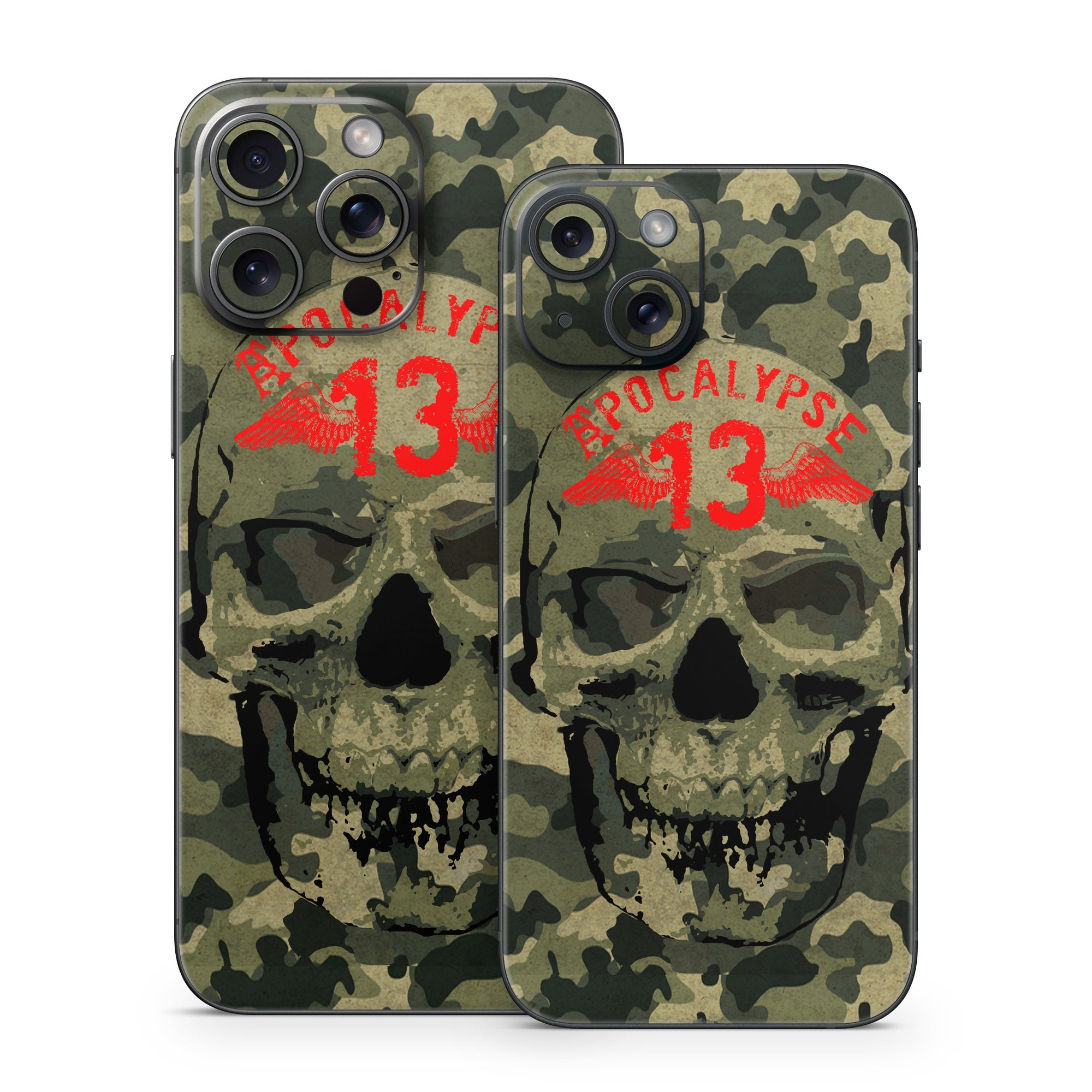 Camo Skull - Apple iPhone 15 Skin