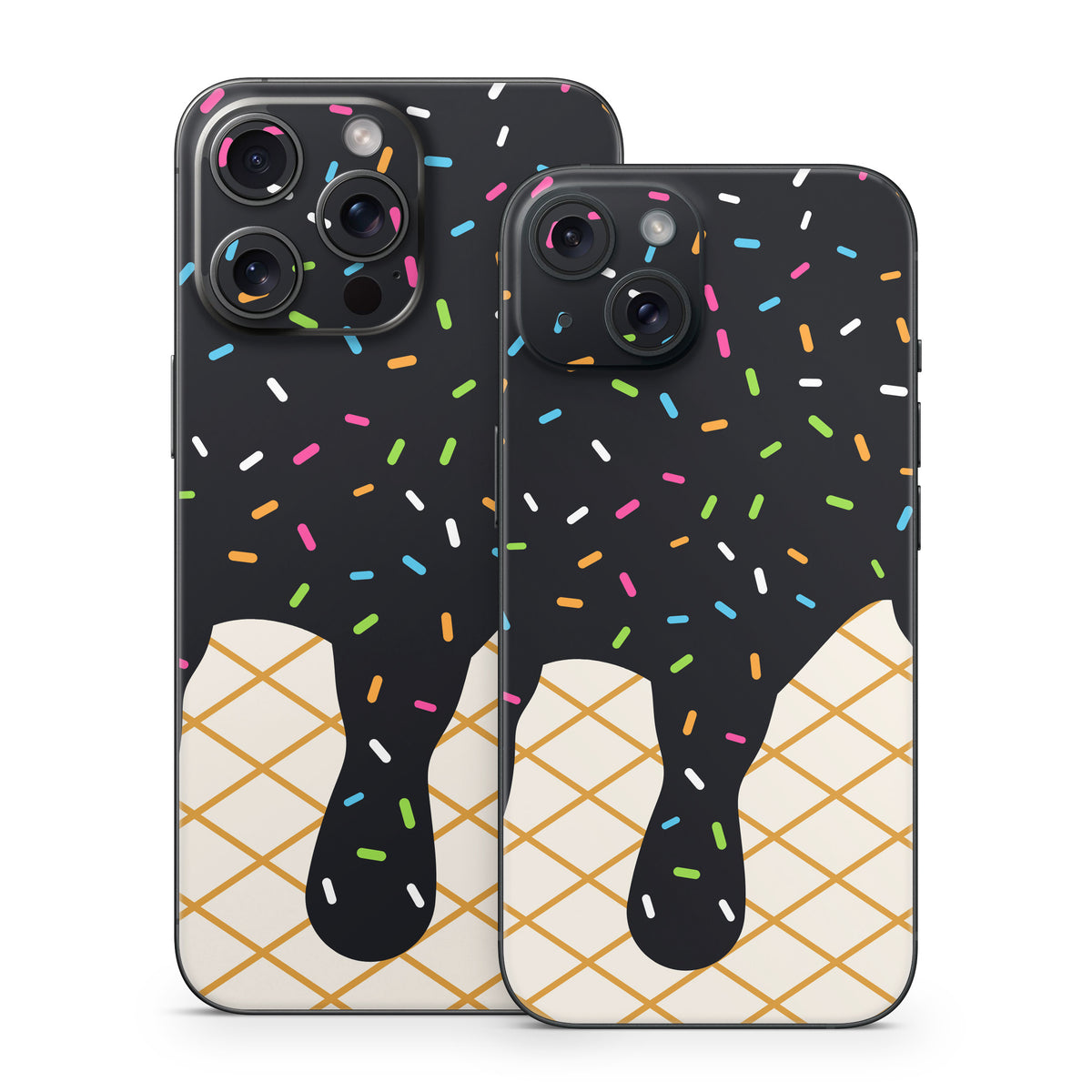 Black Ice Cream Drip - Apple iPhone 15 Skin