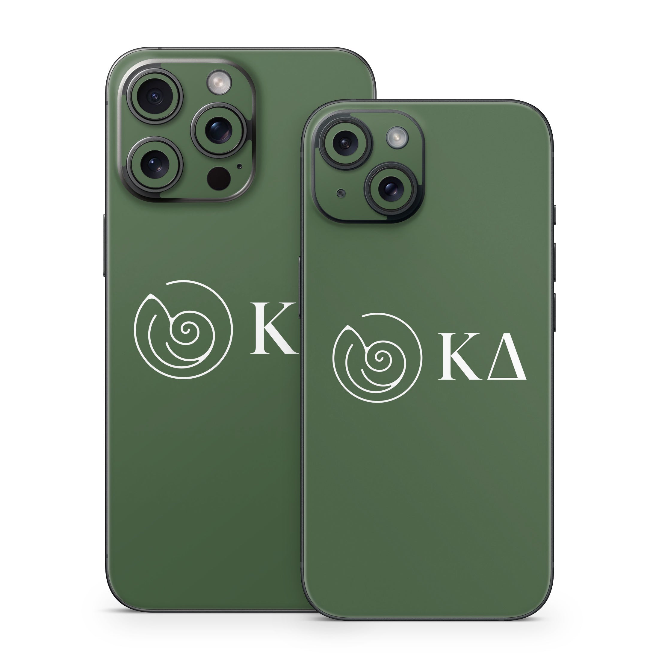 Kappa Delta Greek Letters Dark Olive - Apple iPhone 15 Skin