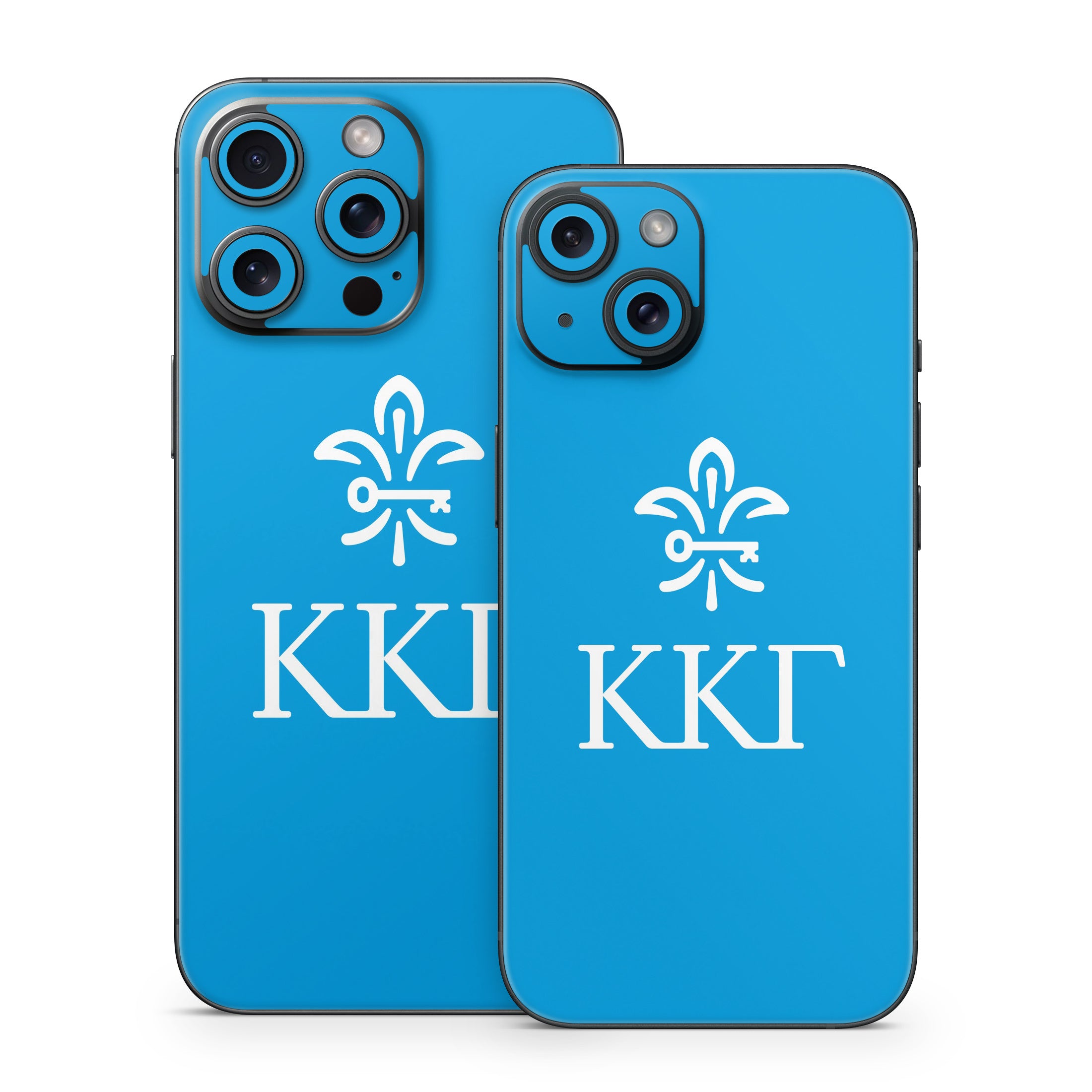 Kappa Kappa Gamma Letterkey Vertical Gamma Blue - Apple iPhone 15 Skin