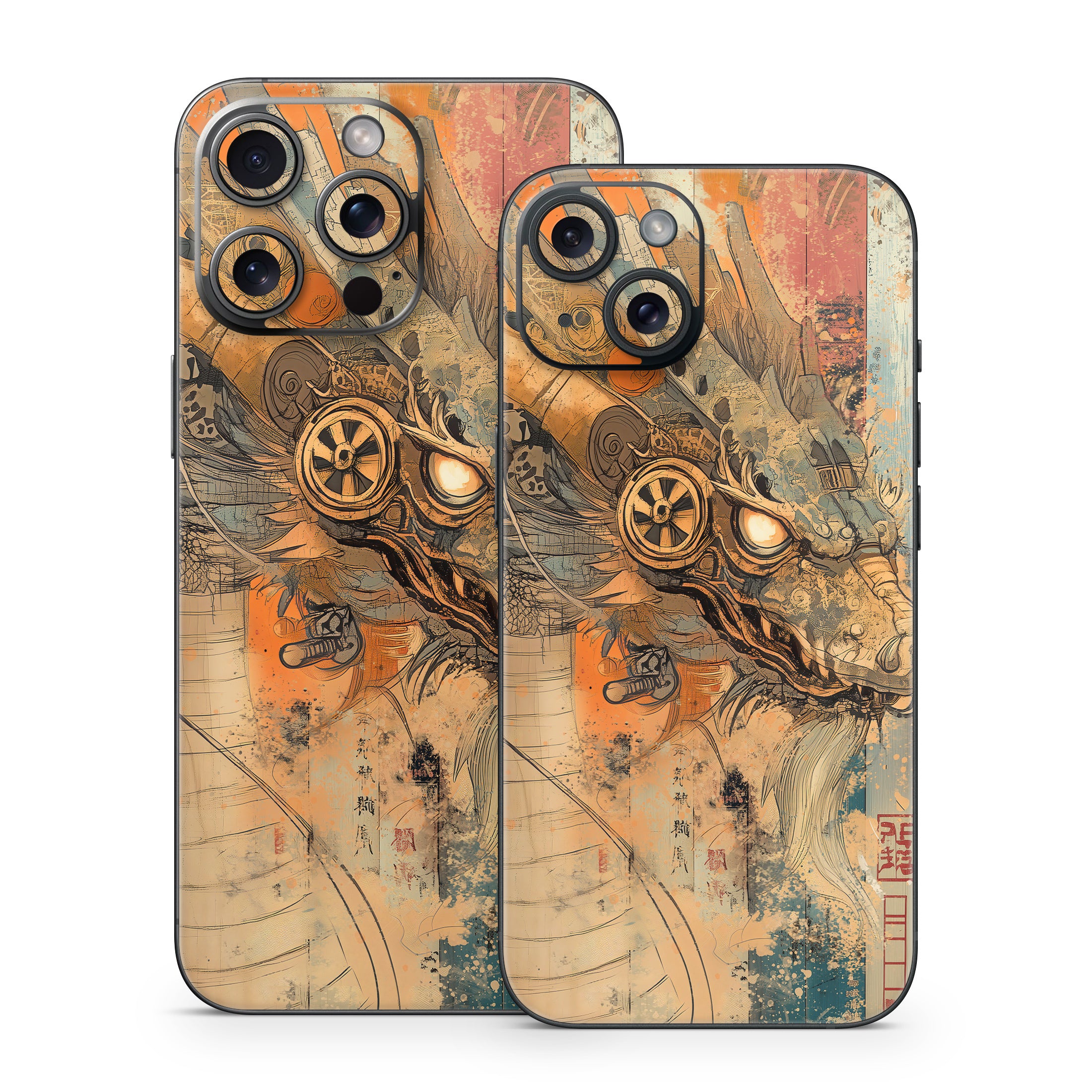 Orange Dragon - Apple iPhone 15 Skin
