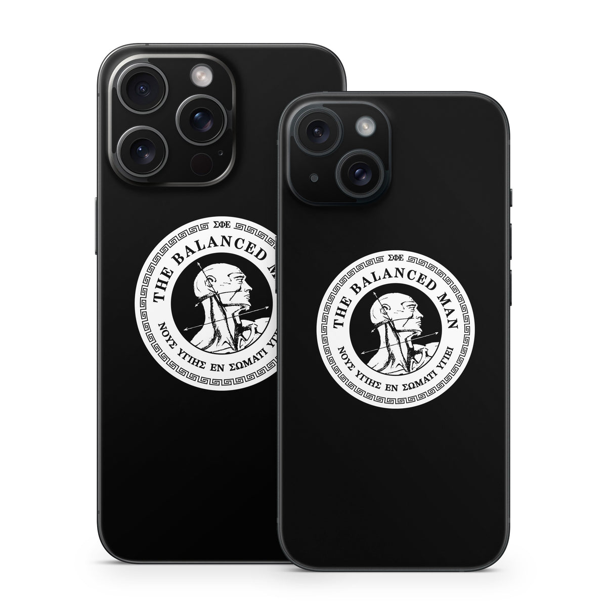 Sigma Phi Epsilon Balanced Man Black - Apple iPhone 15 Skin
