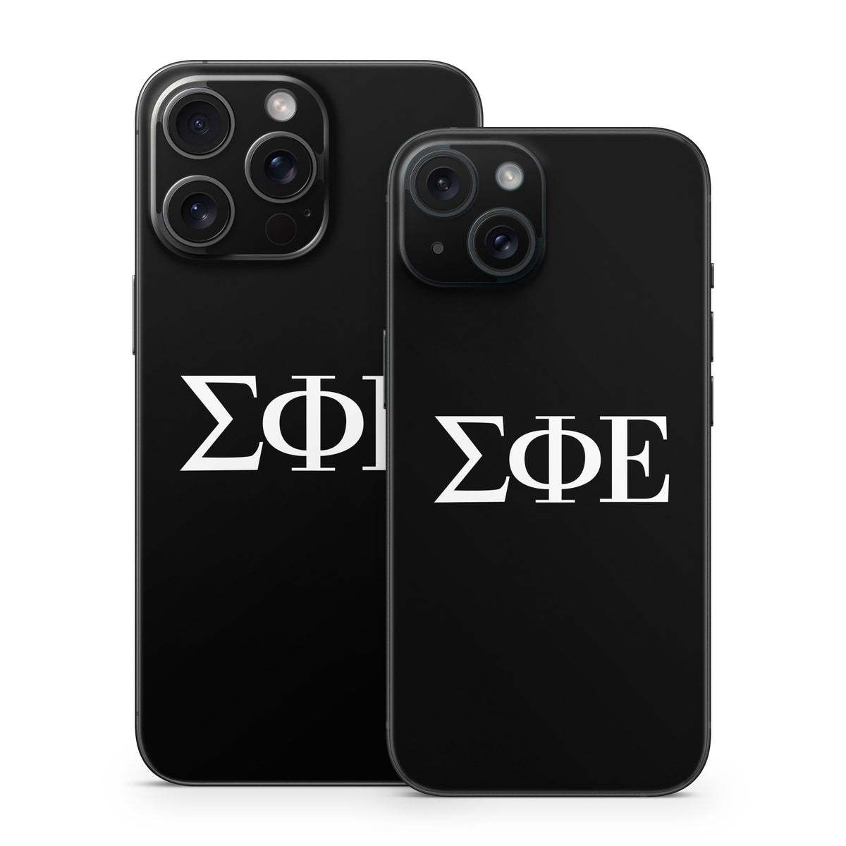 Sigma Phi Epsilon Greek Letters Black - Apple iPhone 15 Skin