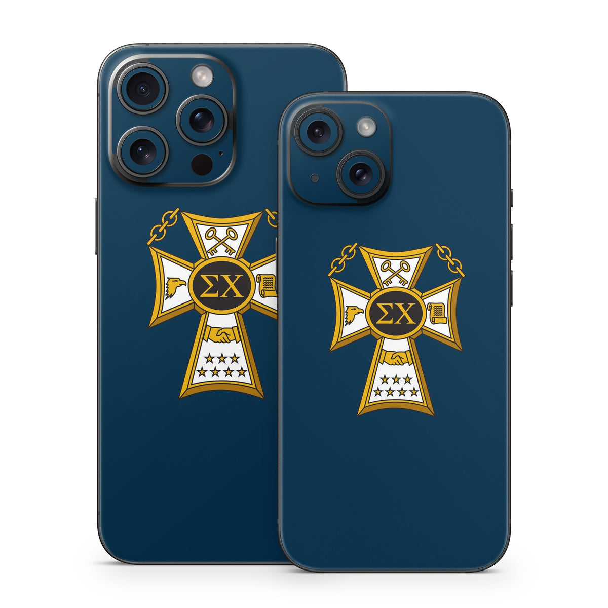 Sigma Chi Badge Navy - Apple iPhone 15 Skin