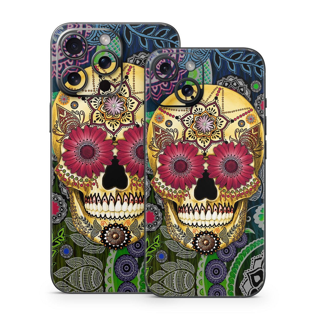 Sugar Skull Paisley - Apple iPhone 15 Skin