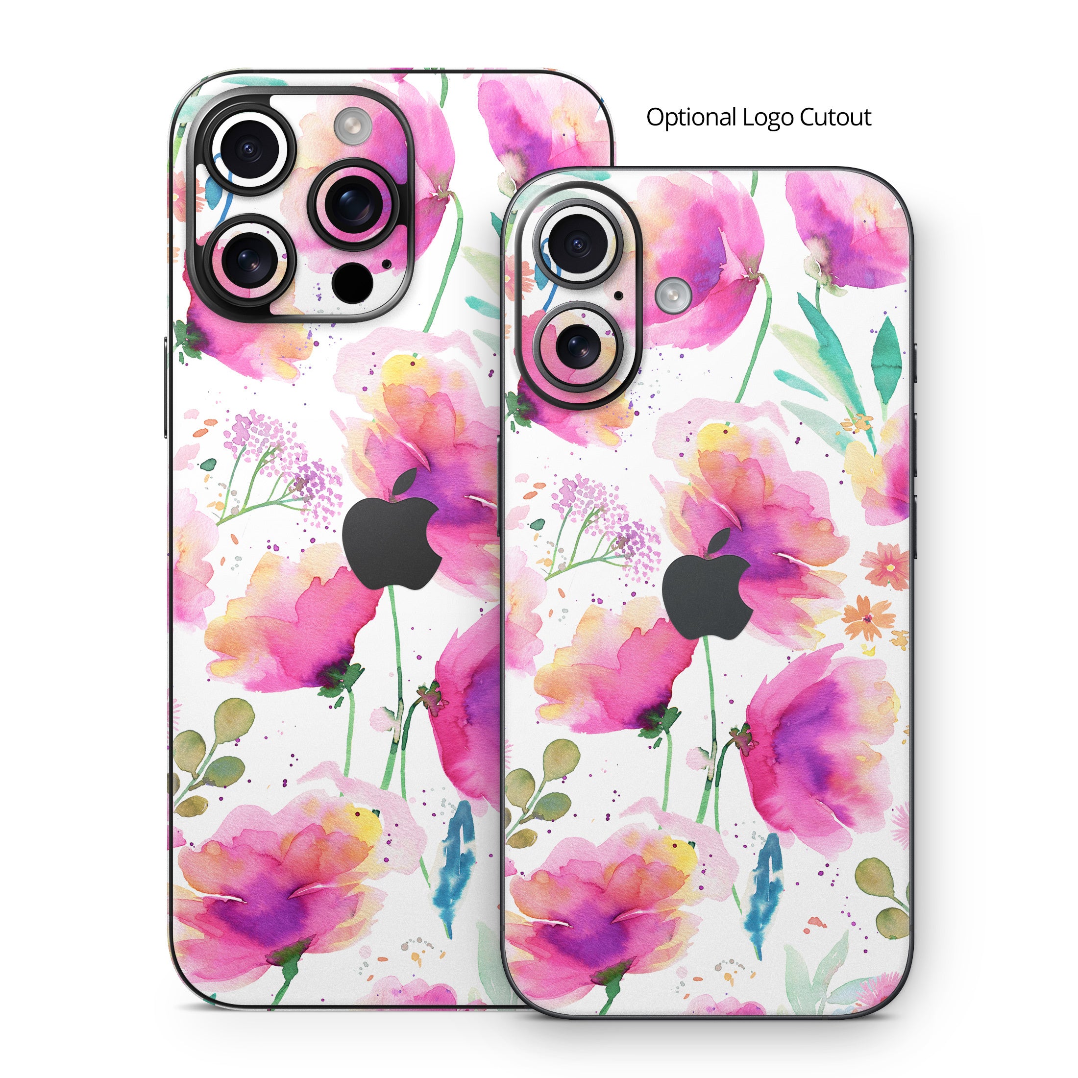 Abstract Pink Poppies - Apple iPhone 16 Skin