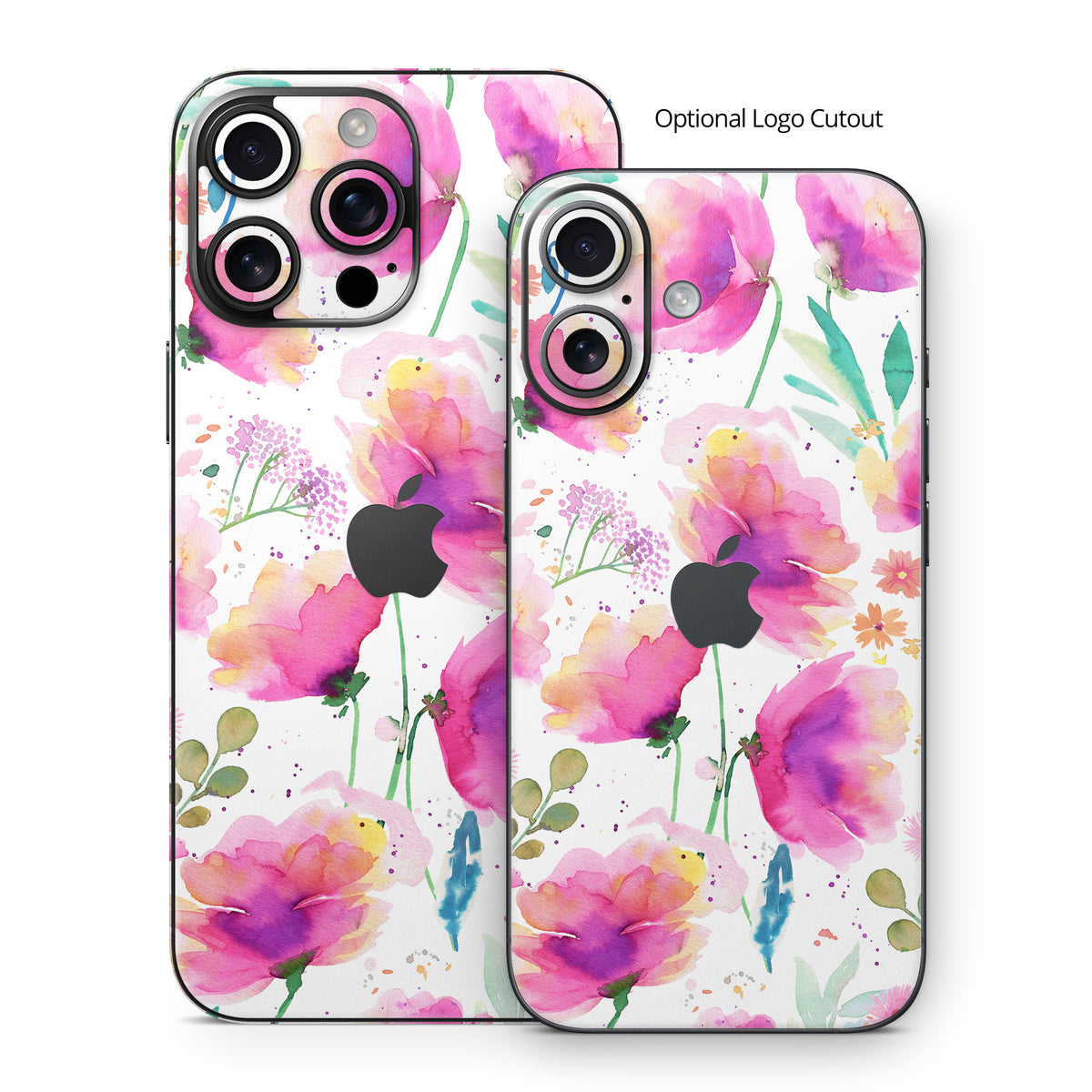 Abstract Pink Poppies - Apple iPhone 16 Skin