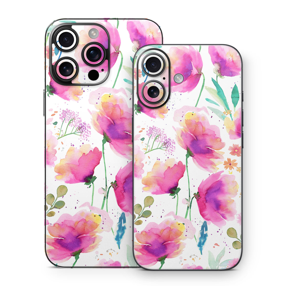 Abstract Pink Poppies - Apple iPhone 16 Skin