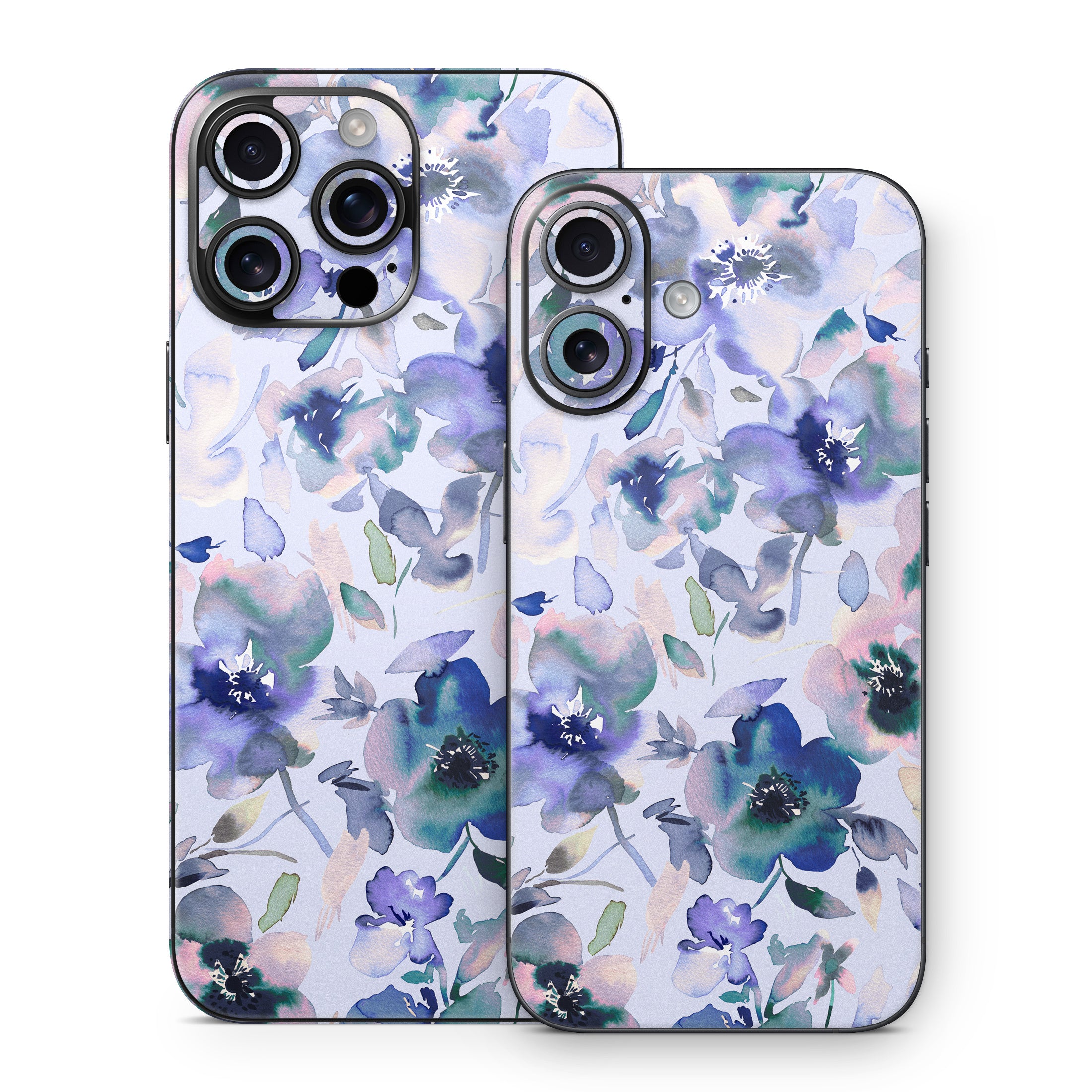 Aquatic Artistic Flowers - Apple iPhone 16 Skin