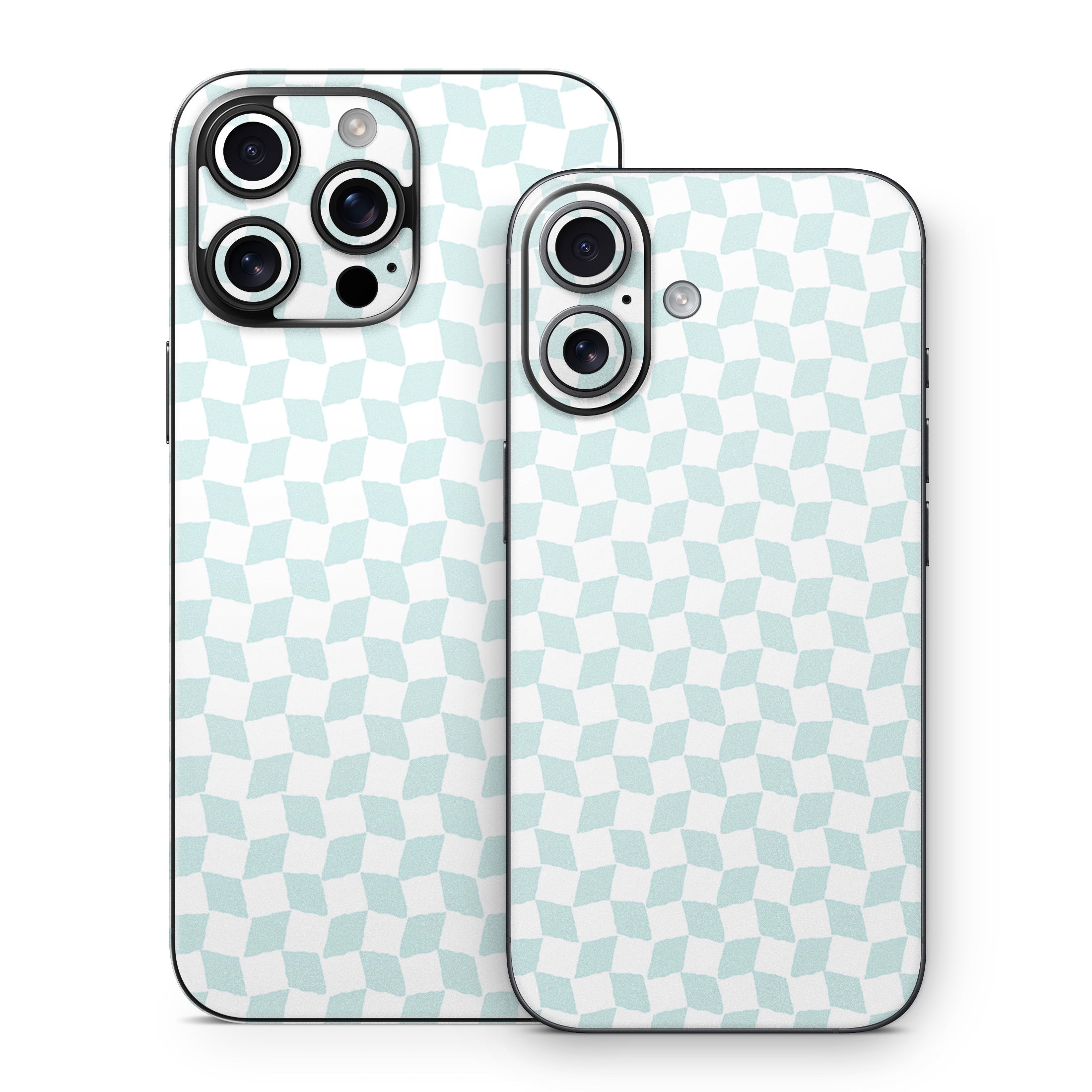 Checker Light Blue - Apple iPhone 16 Skin