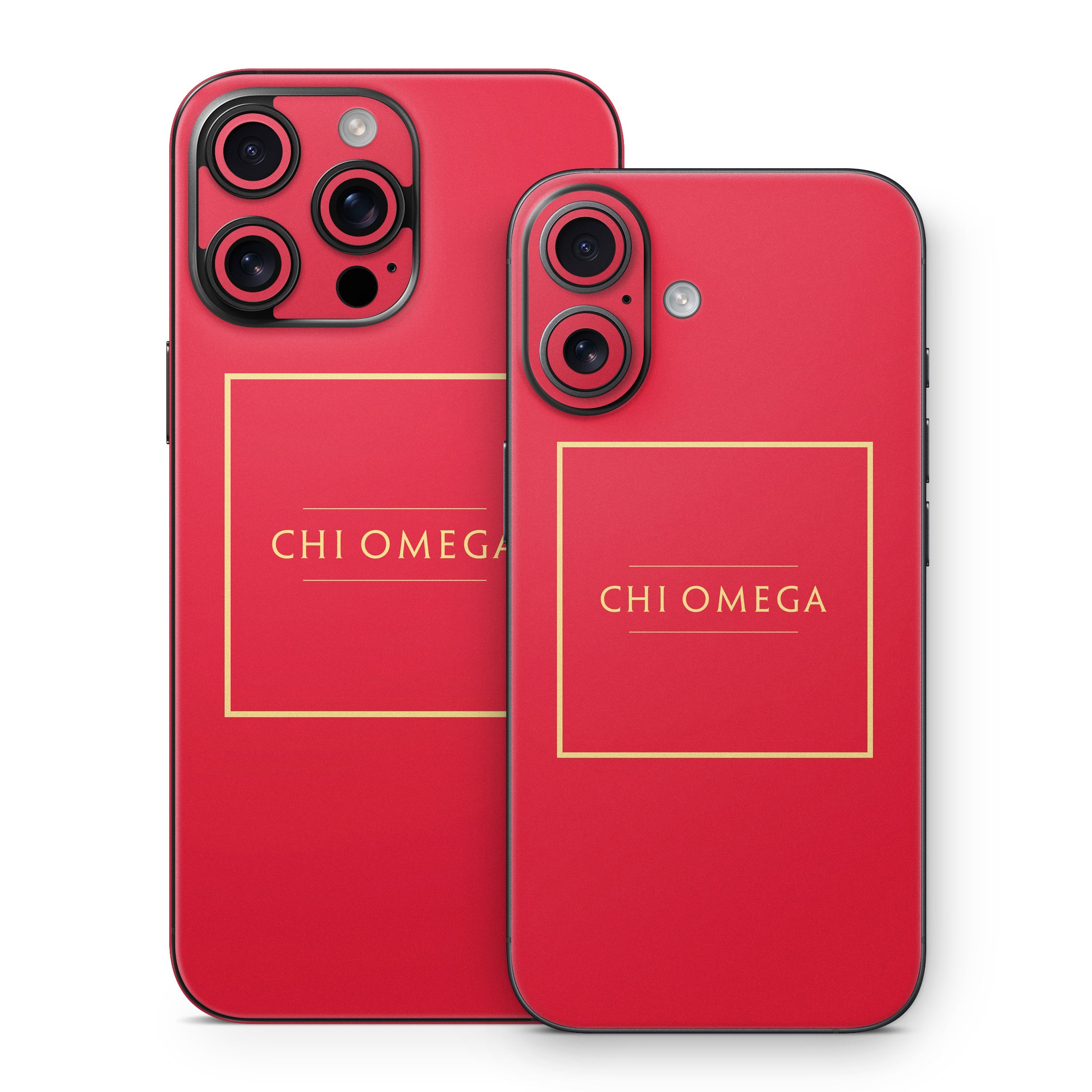 Chi Omega Cardinal with Border - Apple iPhone 16 Skin