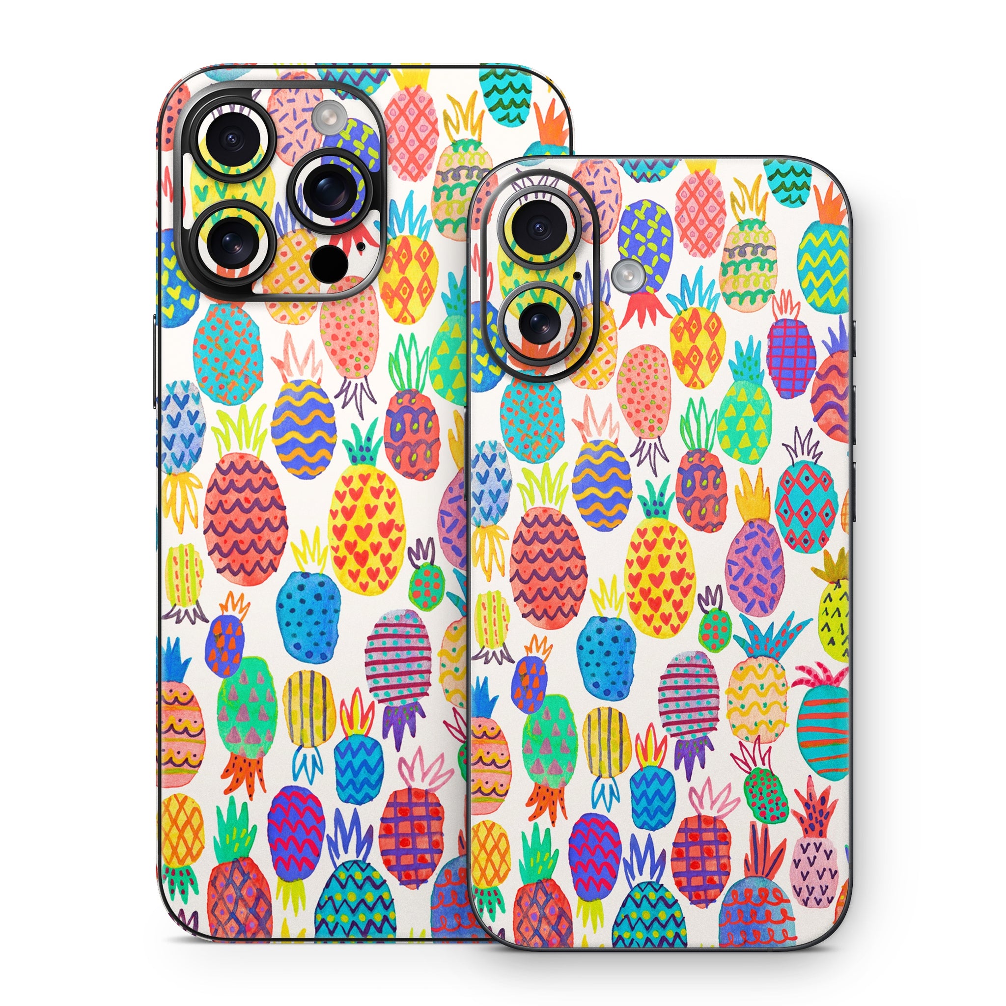 Colorful Pineapples Apple iPhone 16 Skin