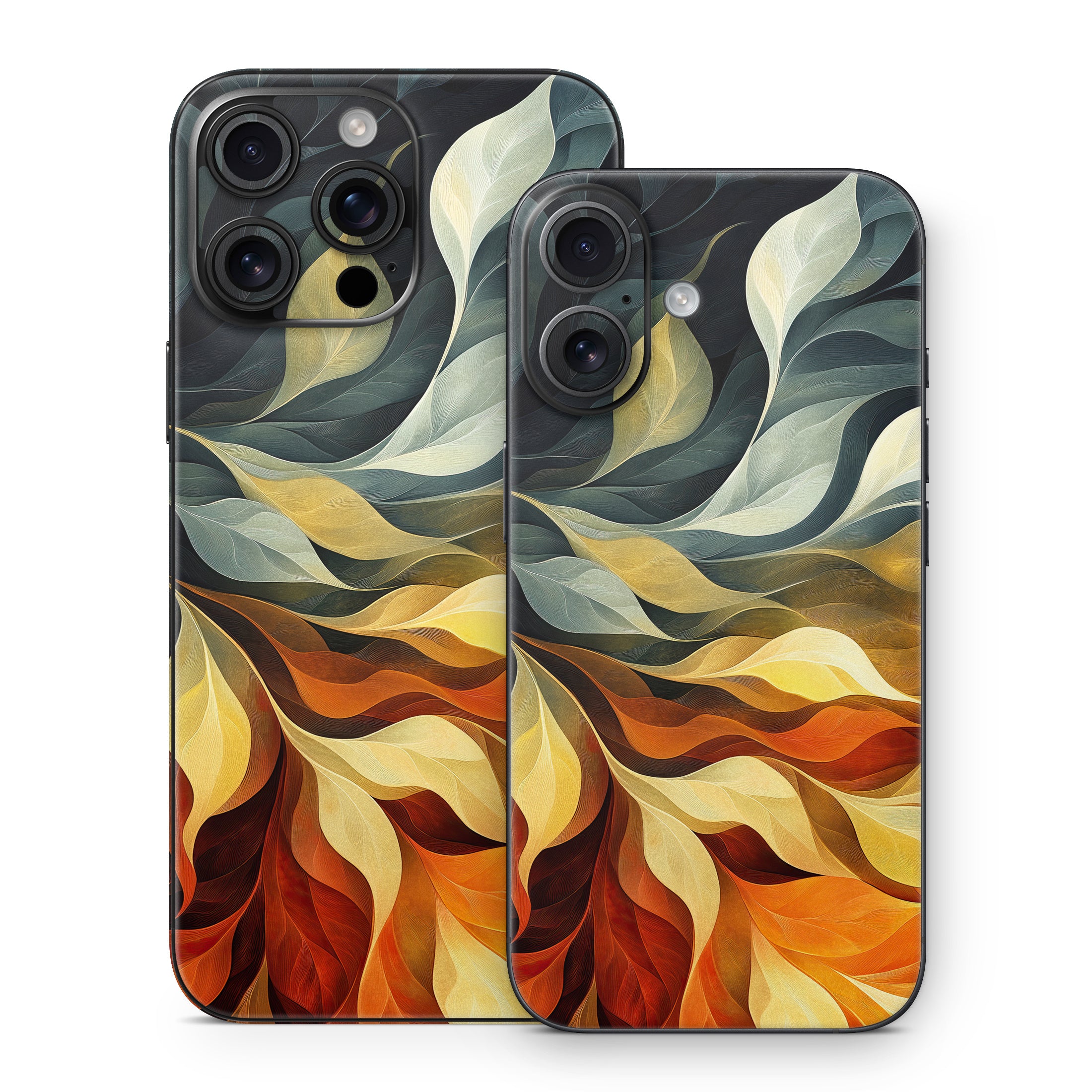 Orange and Charcoal - Apple iPhone 16 Skin