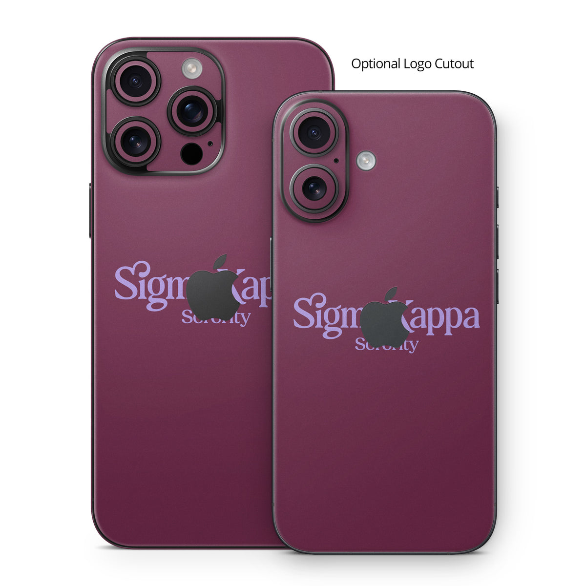 Sigma Kappa Sorority Logo Legacy Lavender on Mary Maroon - Apple iPhone 16 Skin