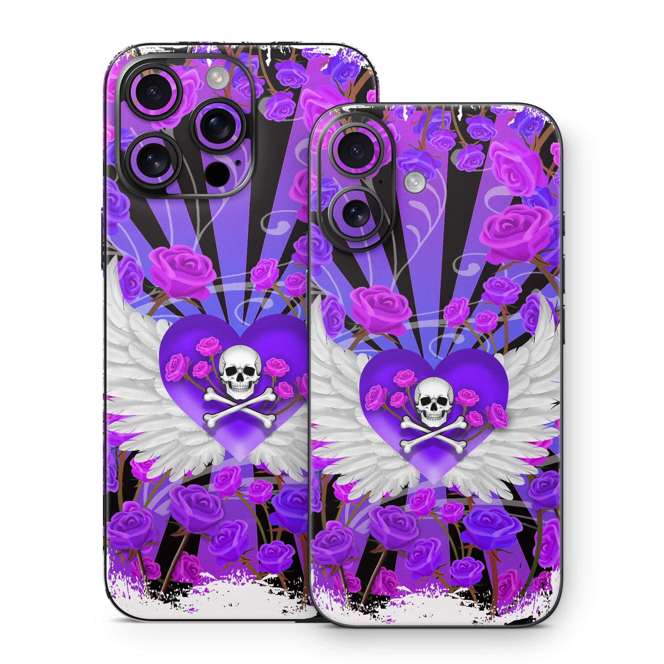 Skull and Roses - Apple iPhone 16 Skin