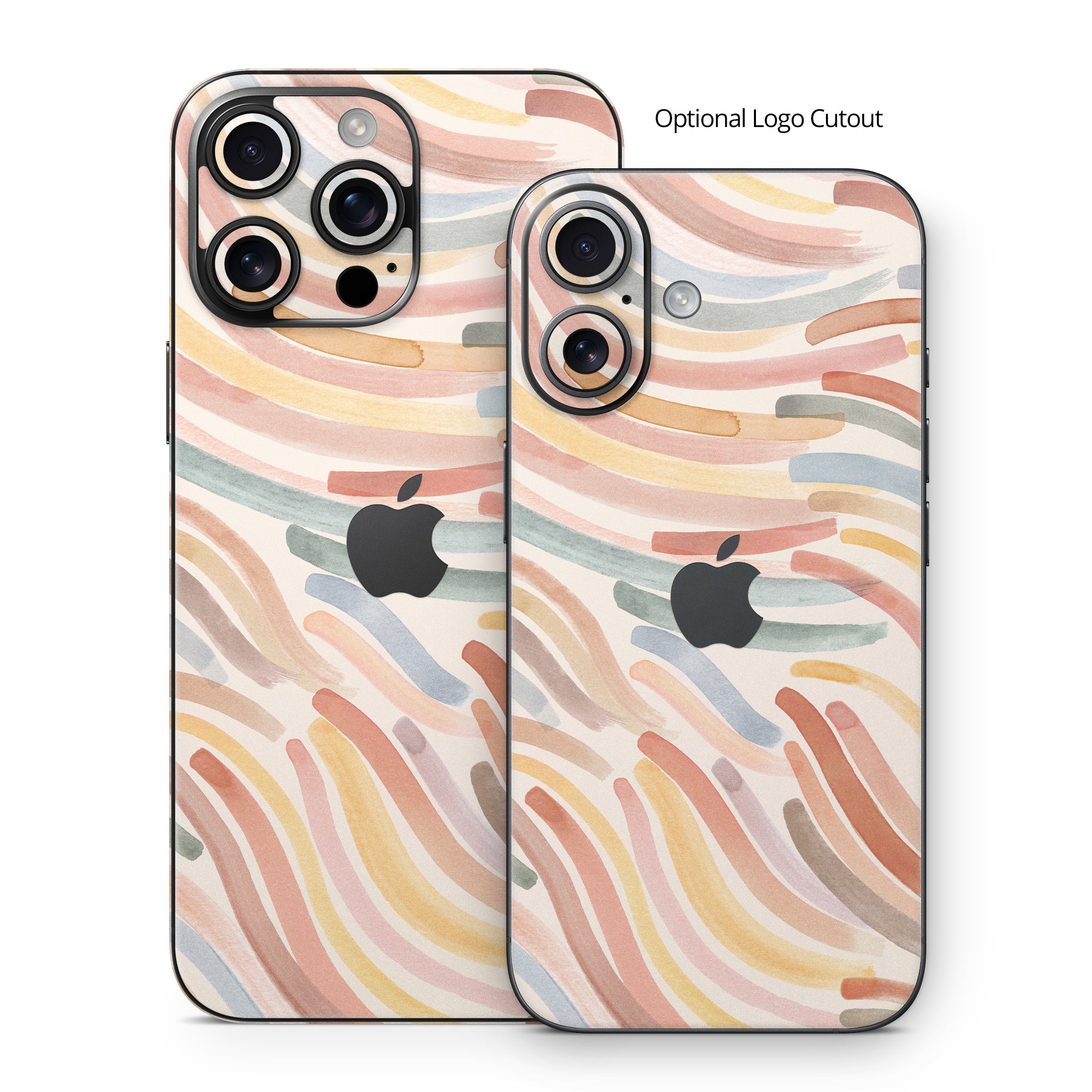 Terracotta Brushstroke Waves - Apple iPhone 16 Skin