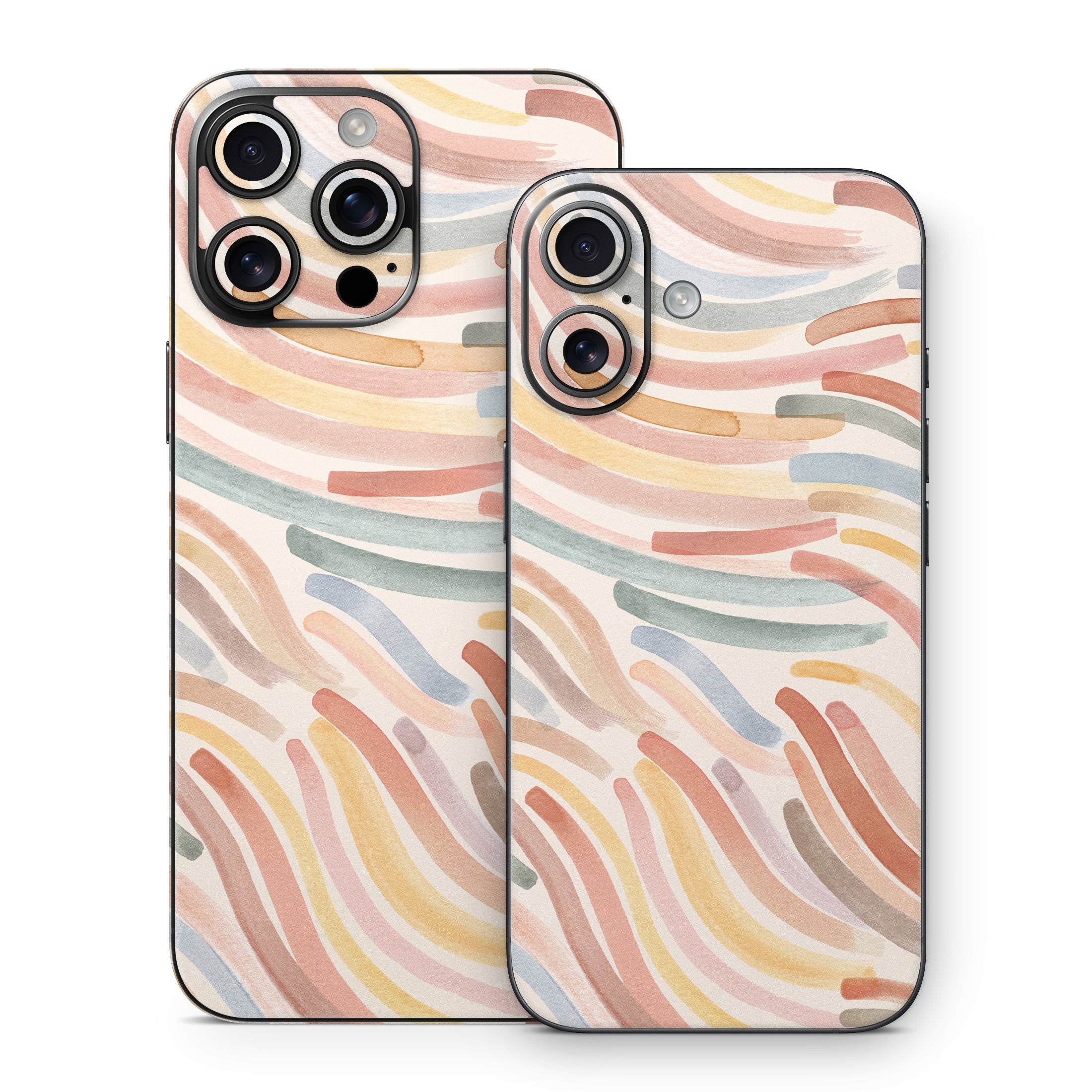 Terracotta Brushstroke Waves - Apple iPhone 16 Skin