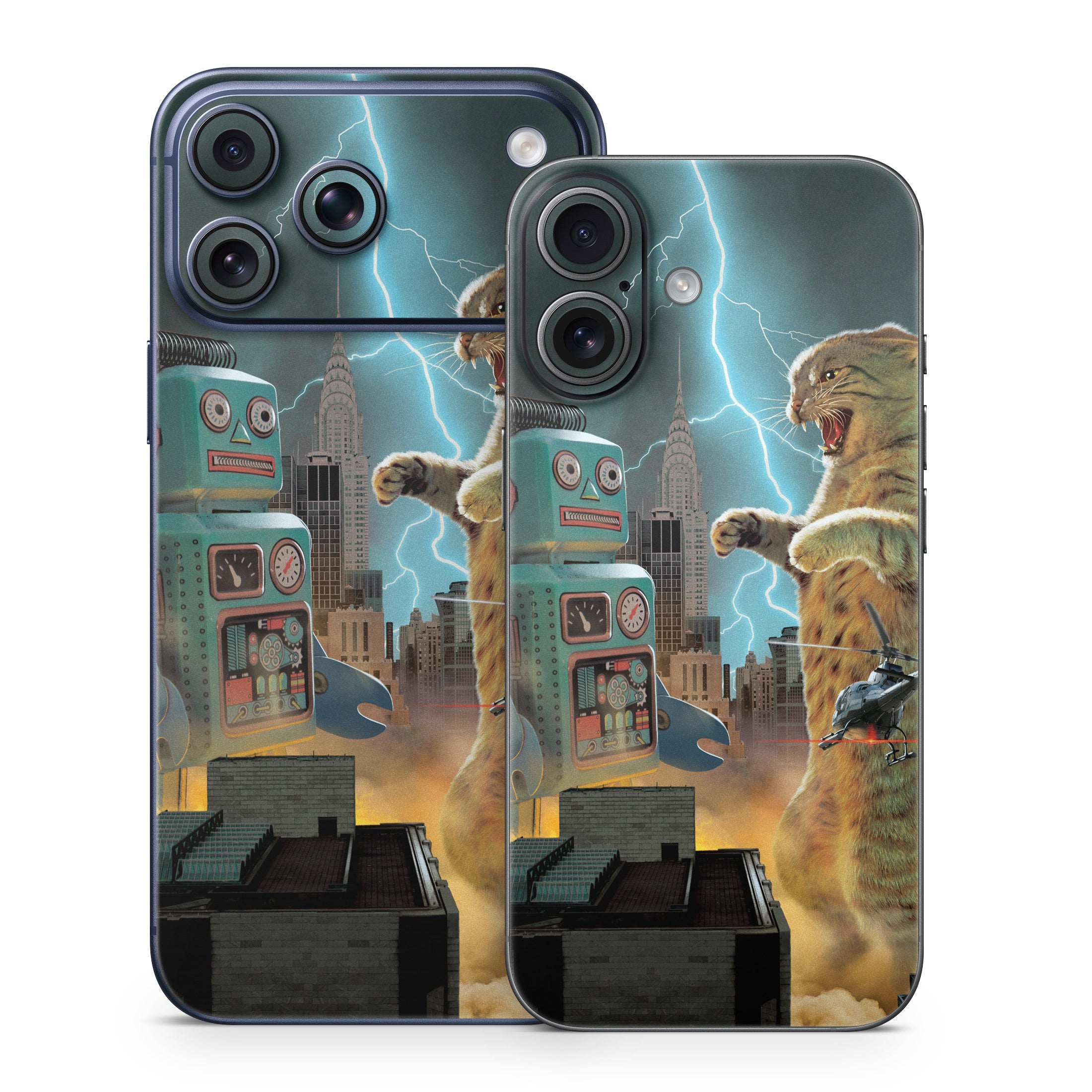 Catzilla Vs Robot - Apple iPhone 17 Skin