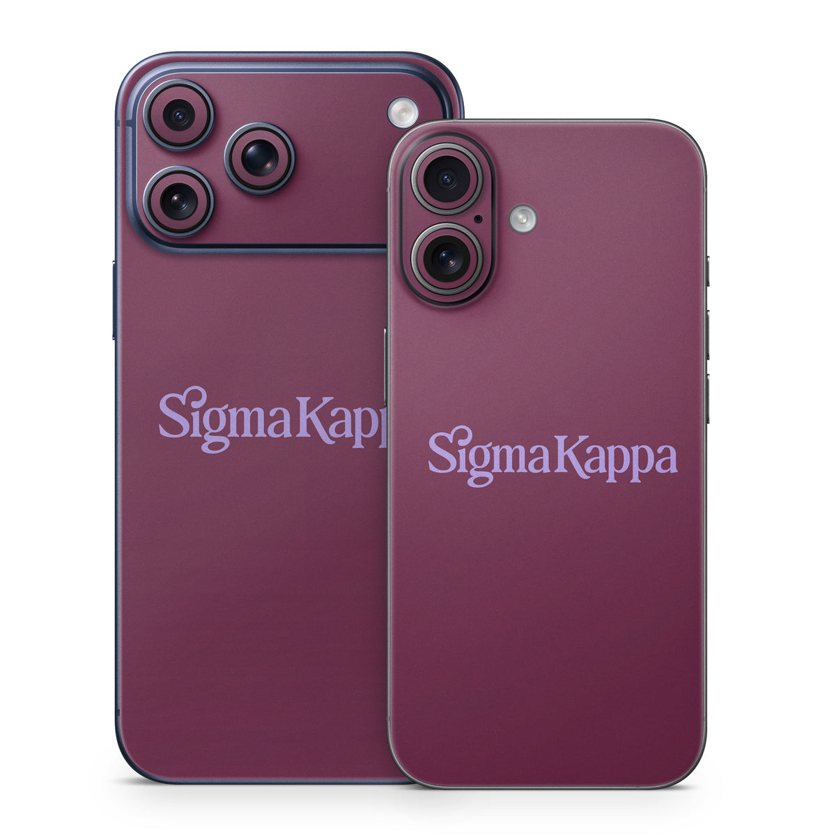 Sigma Kappa Primary Logo Legacy Lavender on Mary Maroon - Apple iPhone 17 Skin