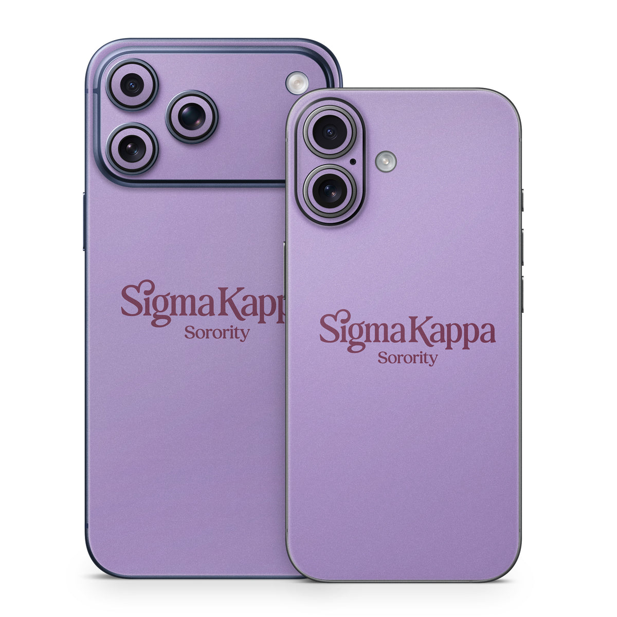 Sigma Kappa Sorority Logo Mary Maroon on Legacy Lavender - Apple iPhone 17 Skin