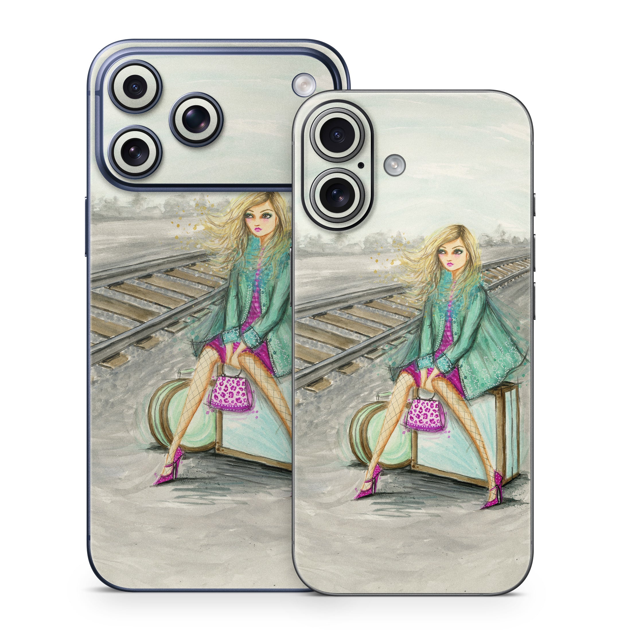 Lulu Waiting by the Train Tracks - Apple iPhone 17 Skin